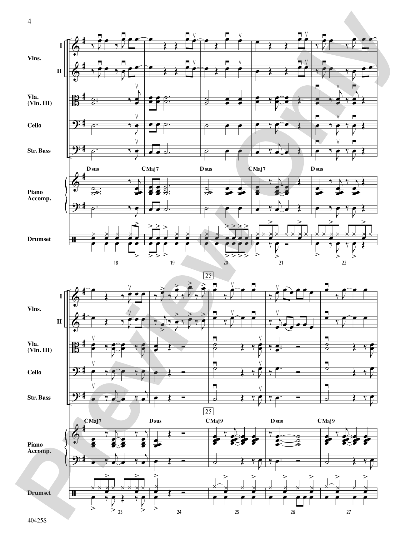 Teenage Dream / Super Bass Mash-Up: String Orchestra Conductor Score & Parts