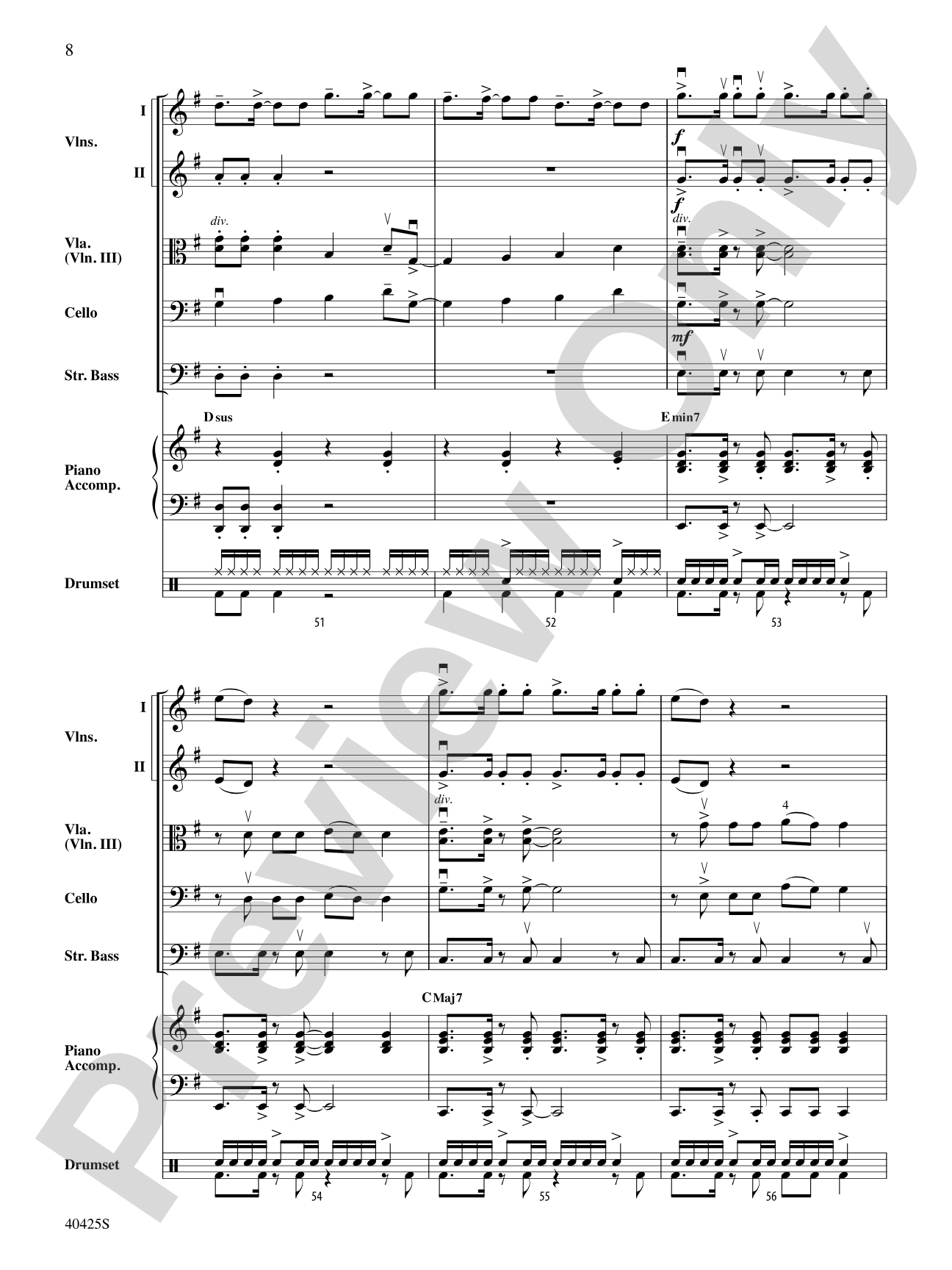 Teenage Dream / Super Bass Mash-Up: String Orchestra Conductor Score & Parts