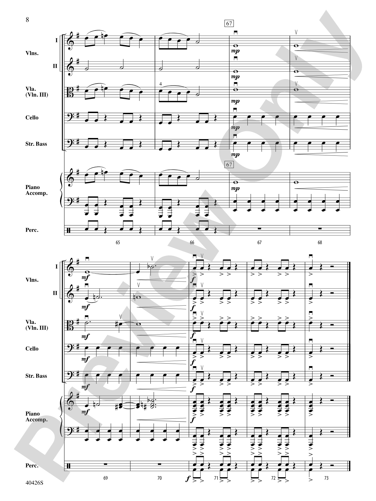 The Tell-Tale Heart: String Orchestra Conductor Score & Parts