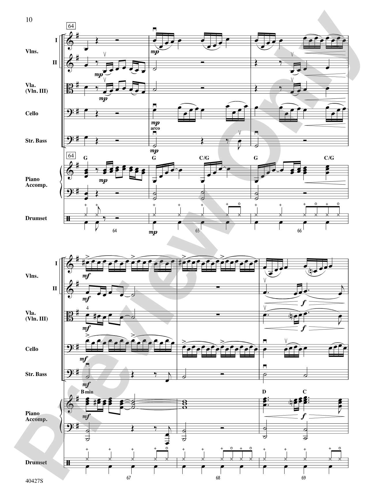 Mamma Mia!, Selections from: String Orchestra Conductor Score & Parts