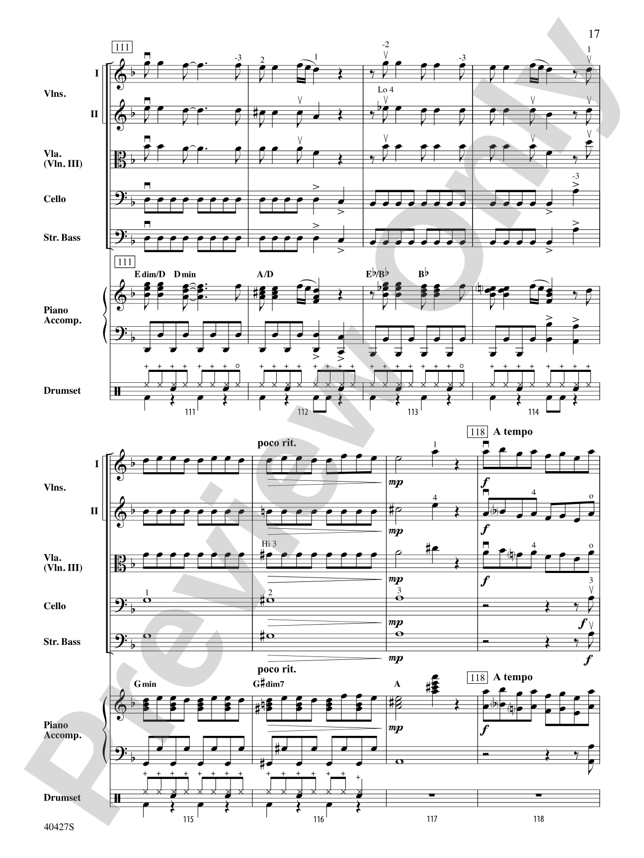 Mamma Mia!, Selections from: String Orchestra Conductor Score & Parts