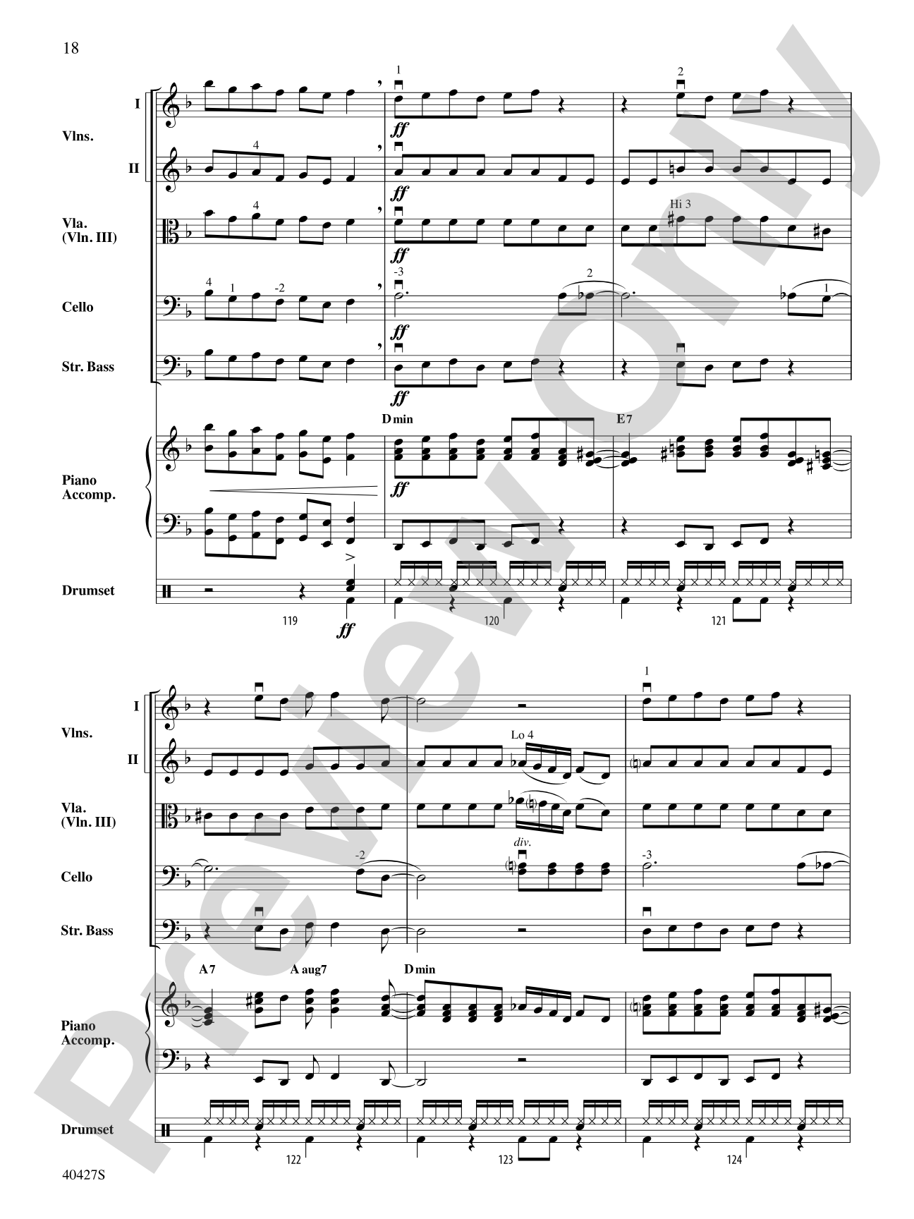 Mamma Mia!, Selections from: String Orchestra Conductor Score & Parts