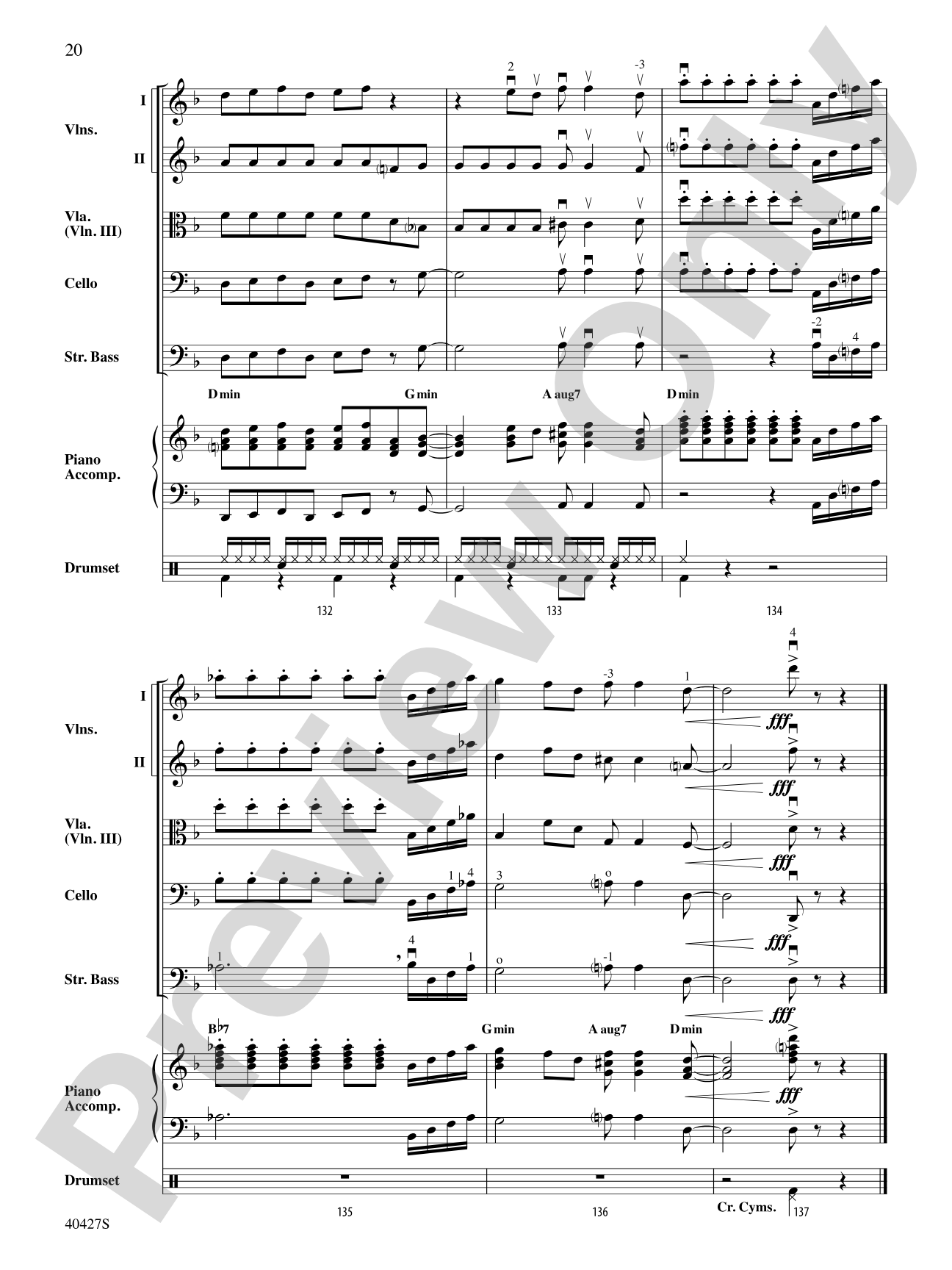 Mamma Mia!, Selections from: String Orchestra Conductor Score & Parts