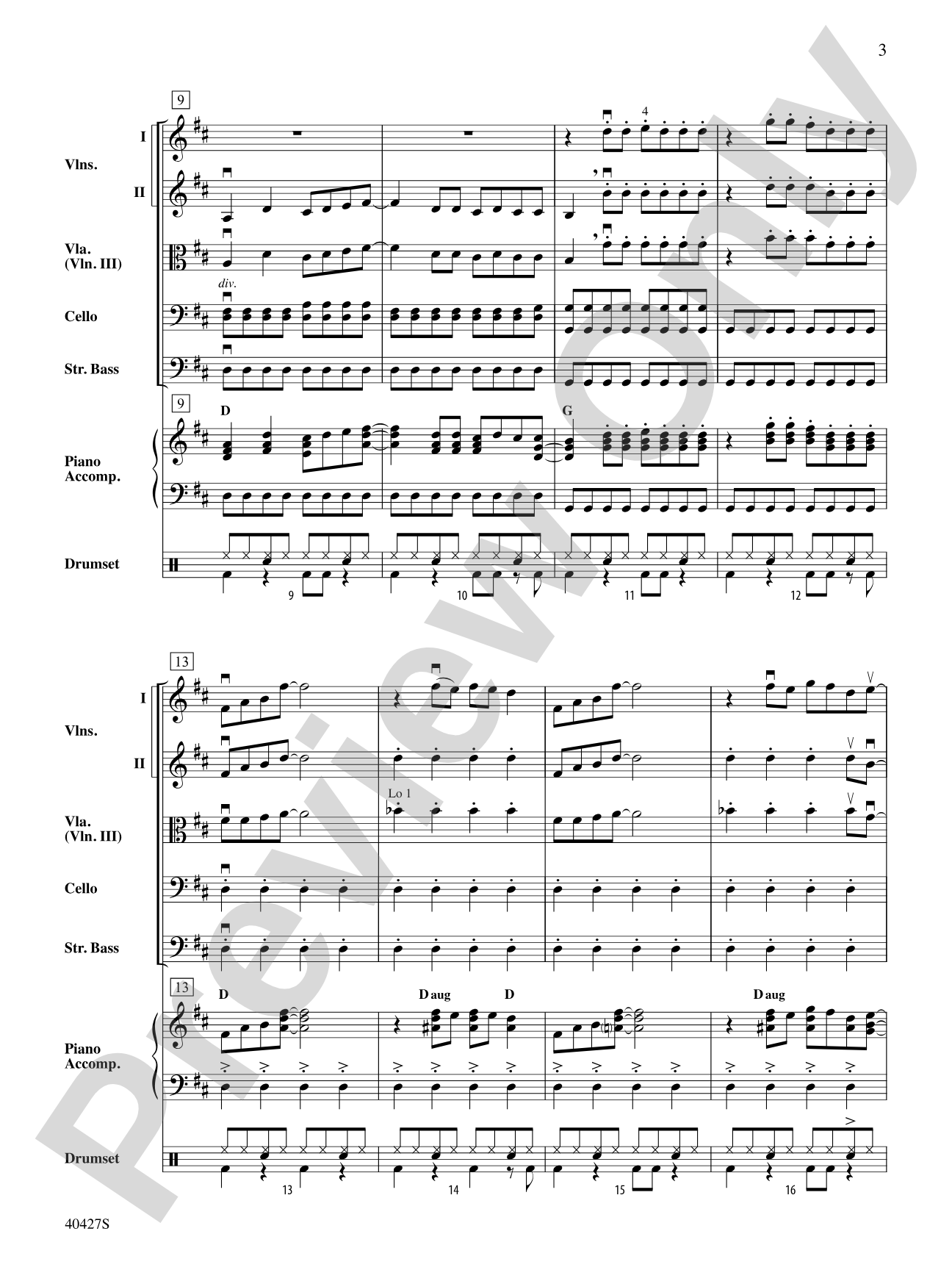 Mamma Mia!, Selections from: String Orchestra Conductor Score & Parts