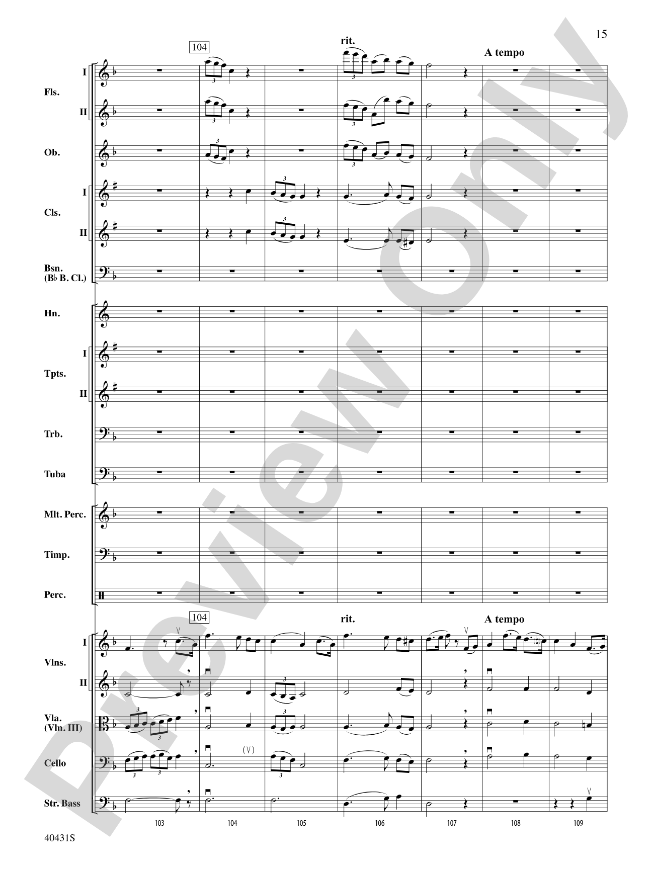 Leroy Anderson's Irish Suite, Part 2 (Themes from): Full Orchestra Conductor Score & Parts