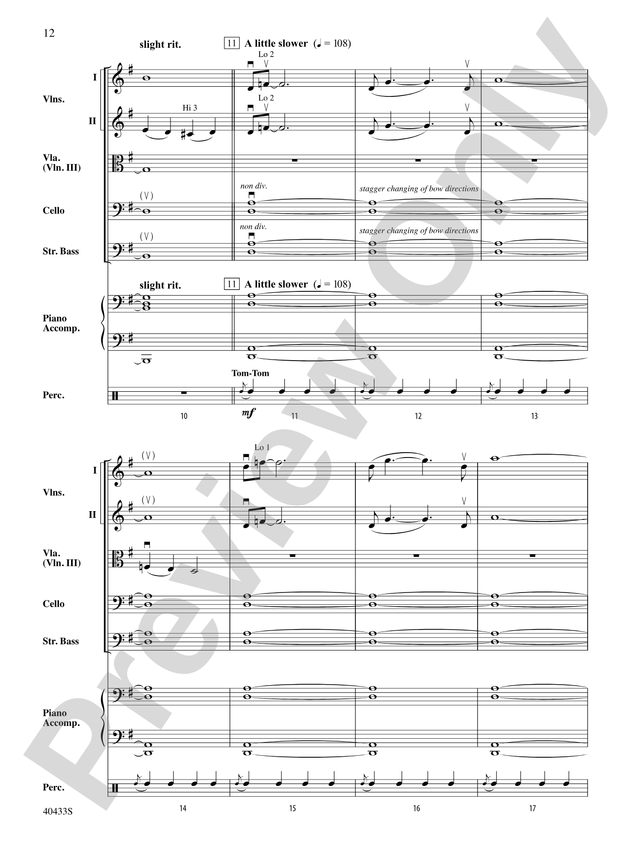 The Hobbit: An Unexpected Journey, Selections from: String Orchestra Conductor Score & Parts