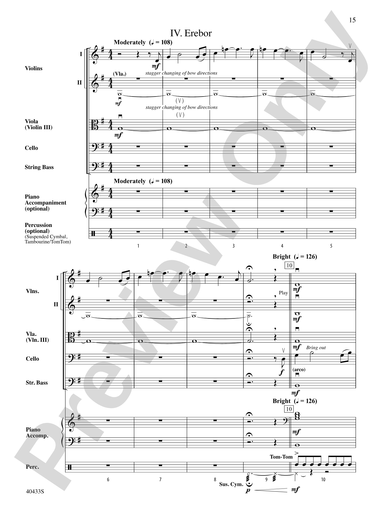 The Hobbit: An Unexpected Journey, Selections from: String Orchestra Conductor Score & Parts