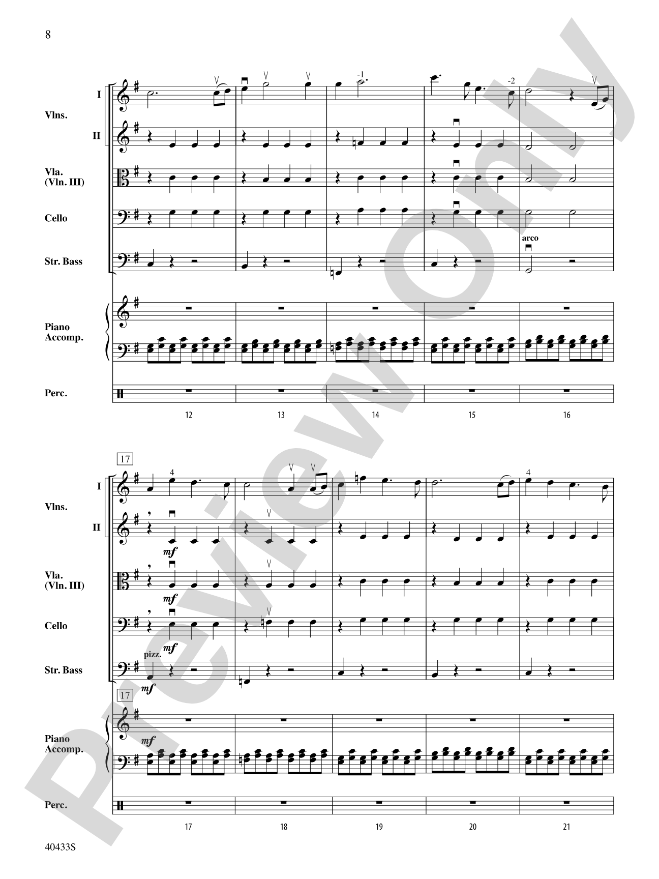 The Hobbit: An Unexpected Journey, Selections from: String Orchestra Conductor Score & Parts
