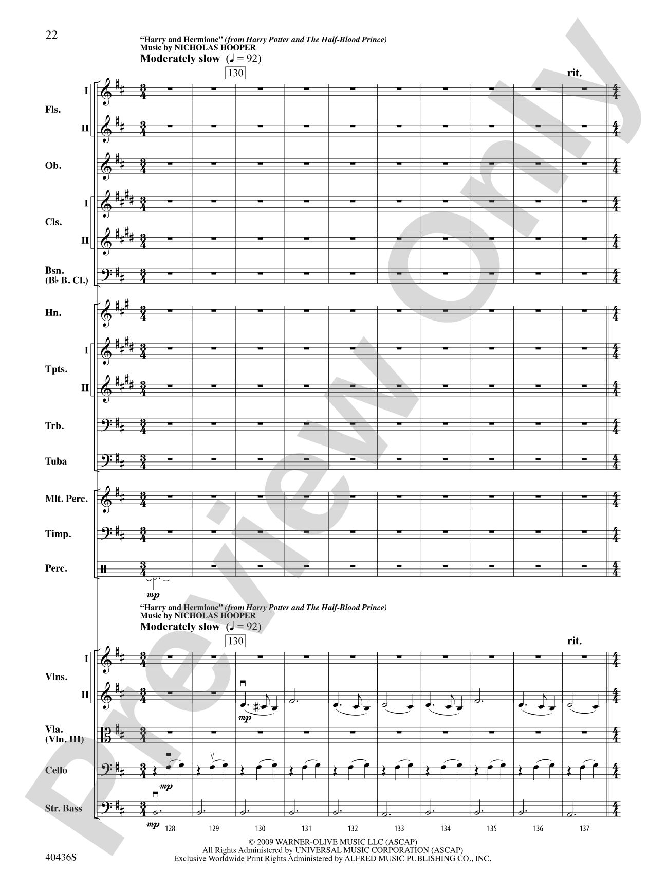 The Magic of Harry Potter: Full Orchestra Conductor Score & Parts