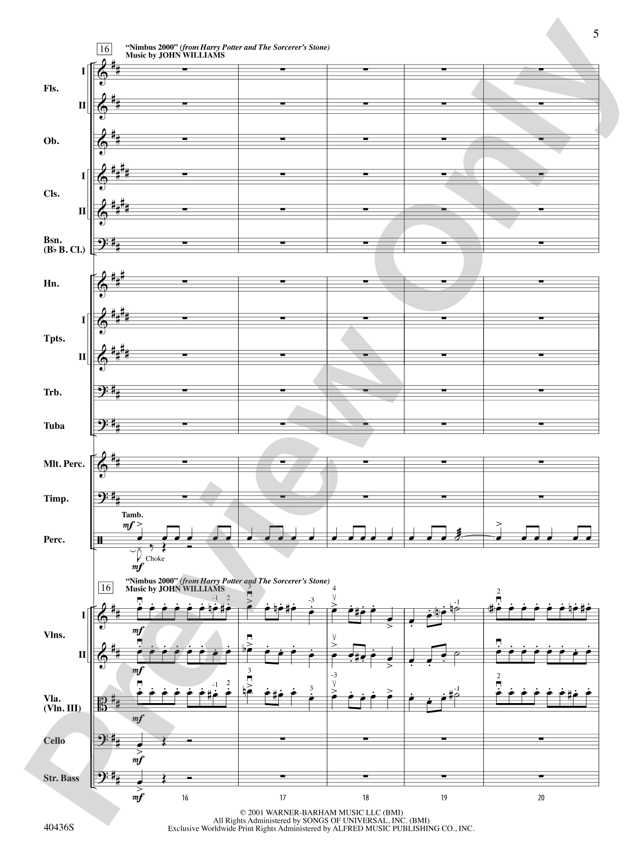 The Magic of Harry Potter: Full Orchestra Conductor Score & Parts