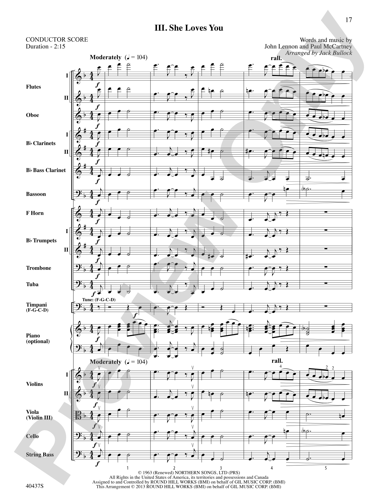The Beatles Suite: Full Orchestra Conductor Score & Parts