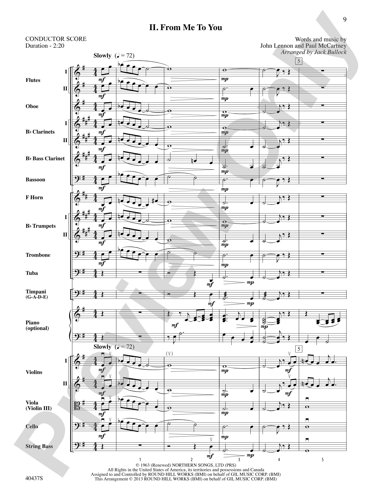 The Beatles Suite: Full Orchestra Conductor Score & Parts