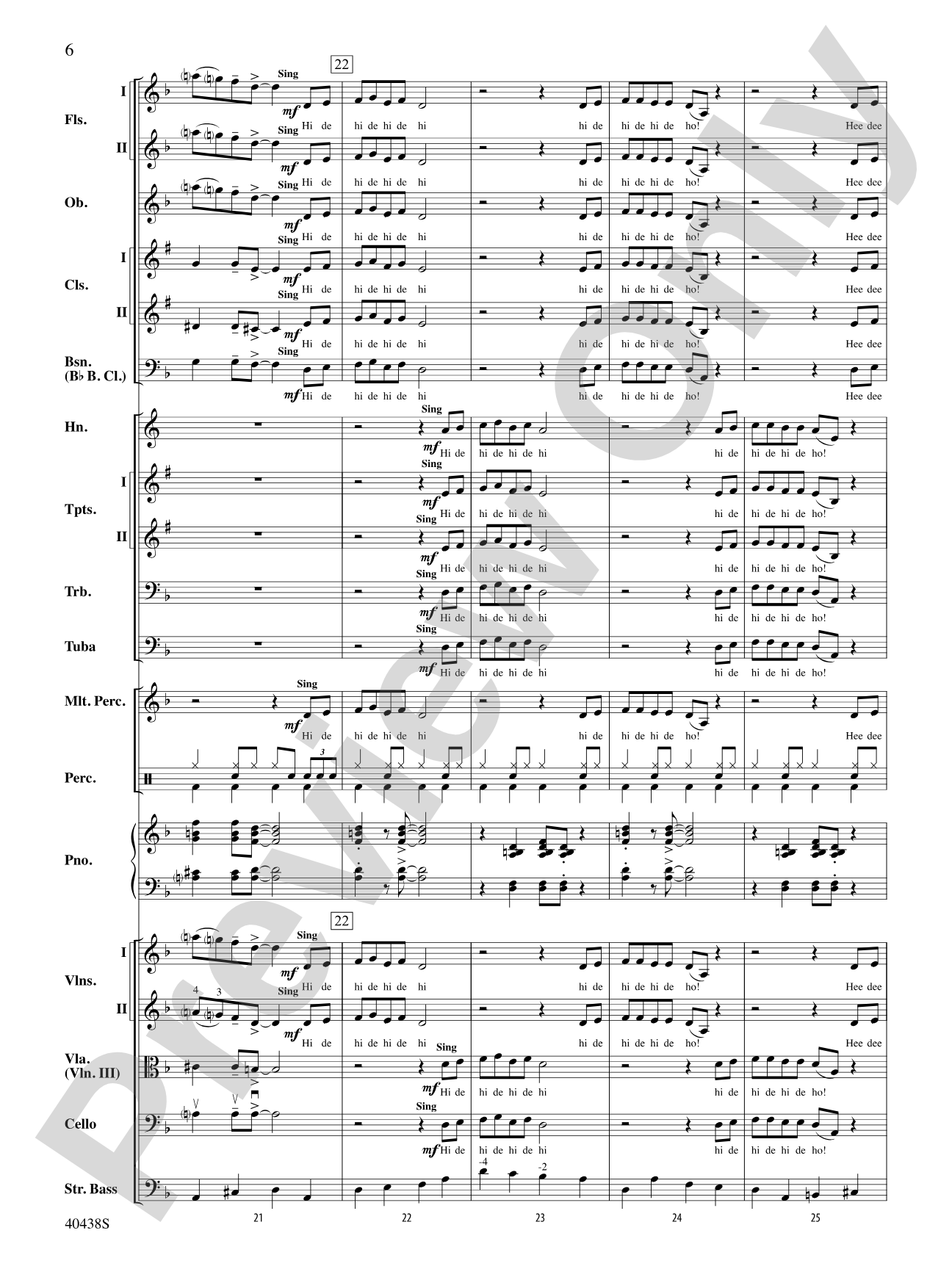 Minnie the Moocher: Score