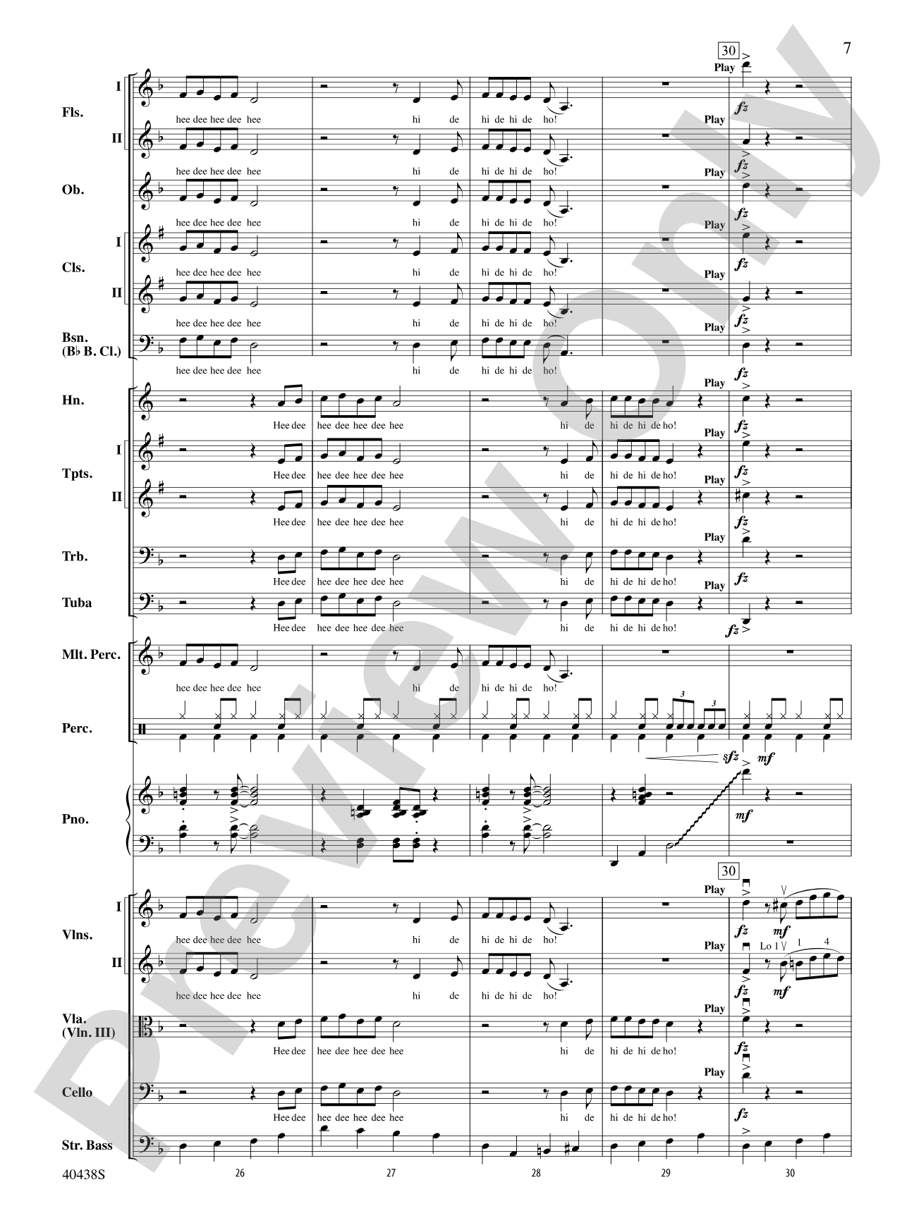 Minnie the Moocher: Score