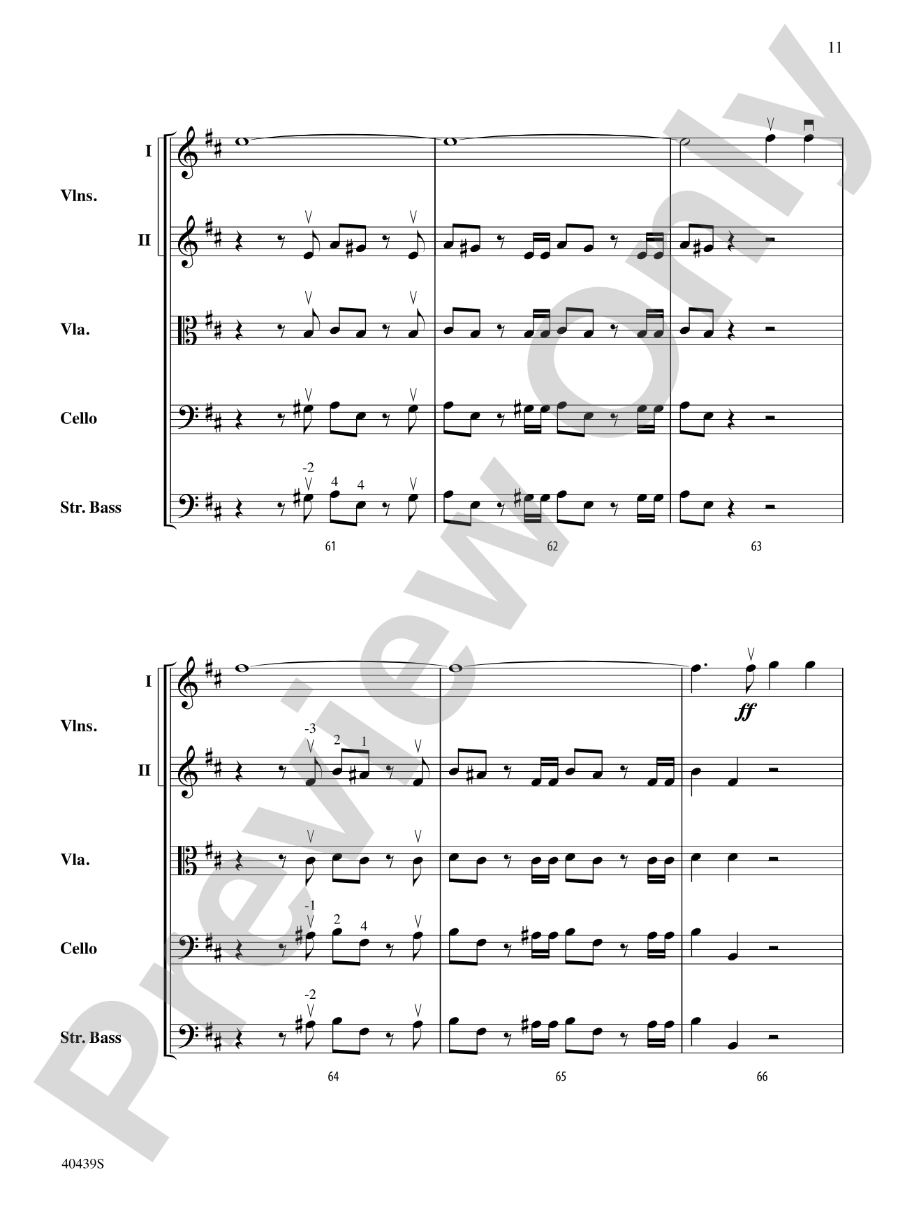 Hallelujah Chorus: String Orchestra Conductor Score & Parts