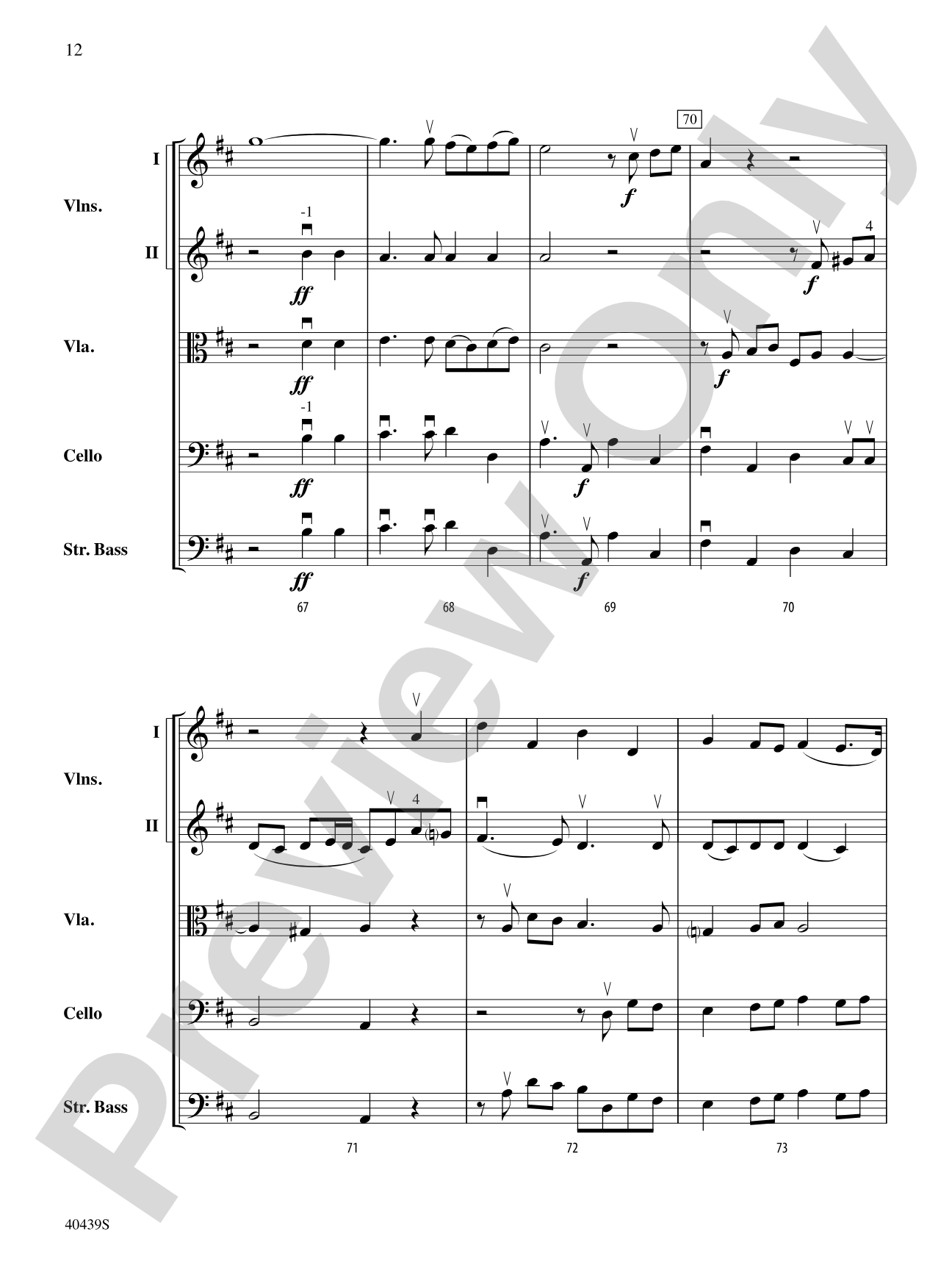 Hallelujah Chorus: String Orchestra Conductor Score & Parts