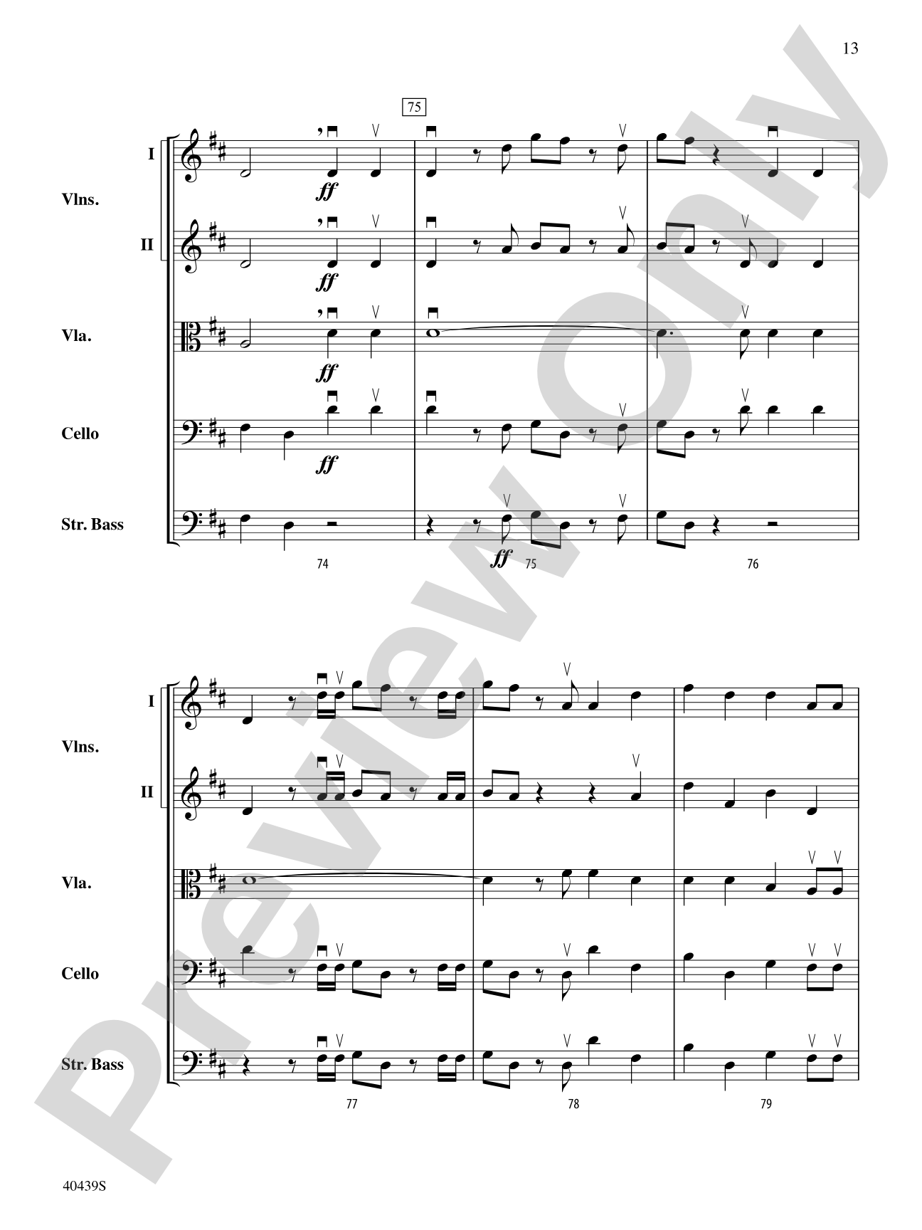Hallelujah Chorus: String Orchestra Conductor Score & Parts