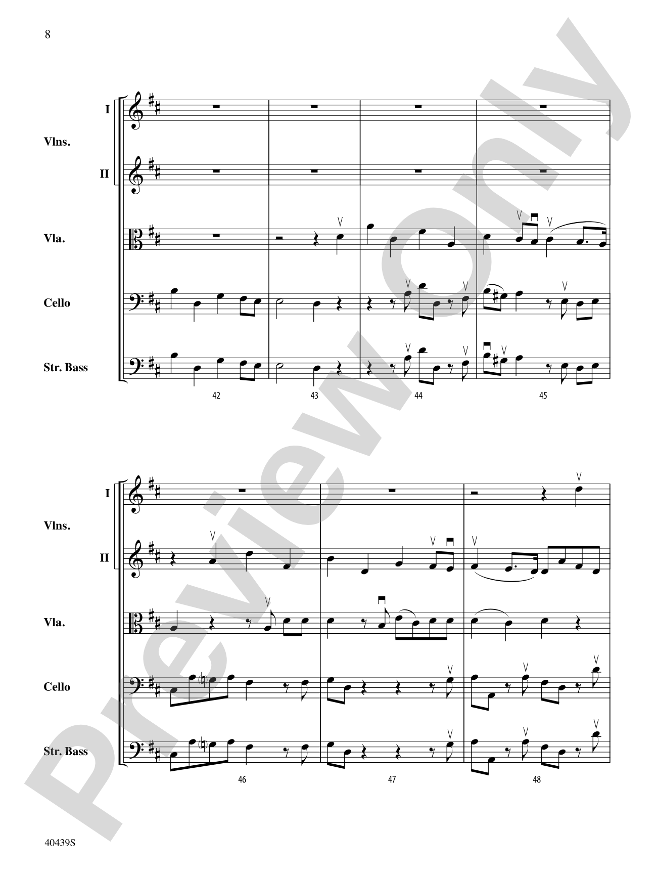 Hallelujah Chorus: String Orchestra Conductor Score & Parts