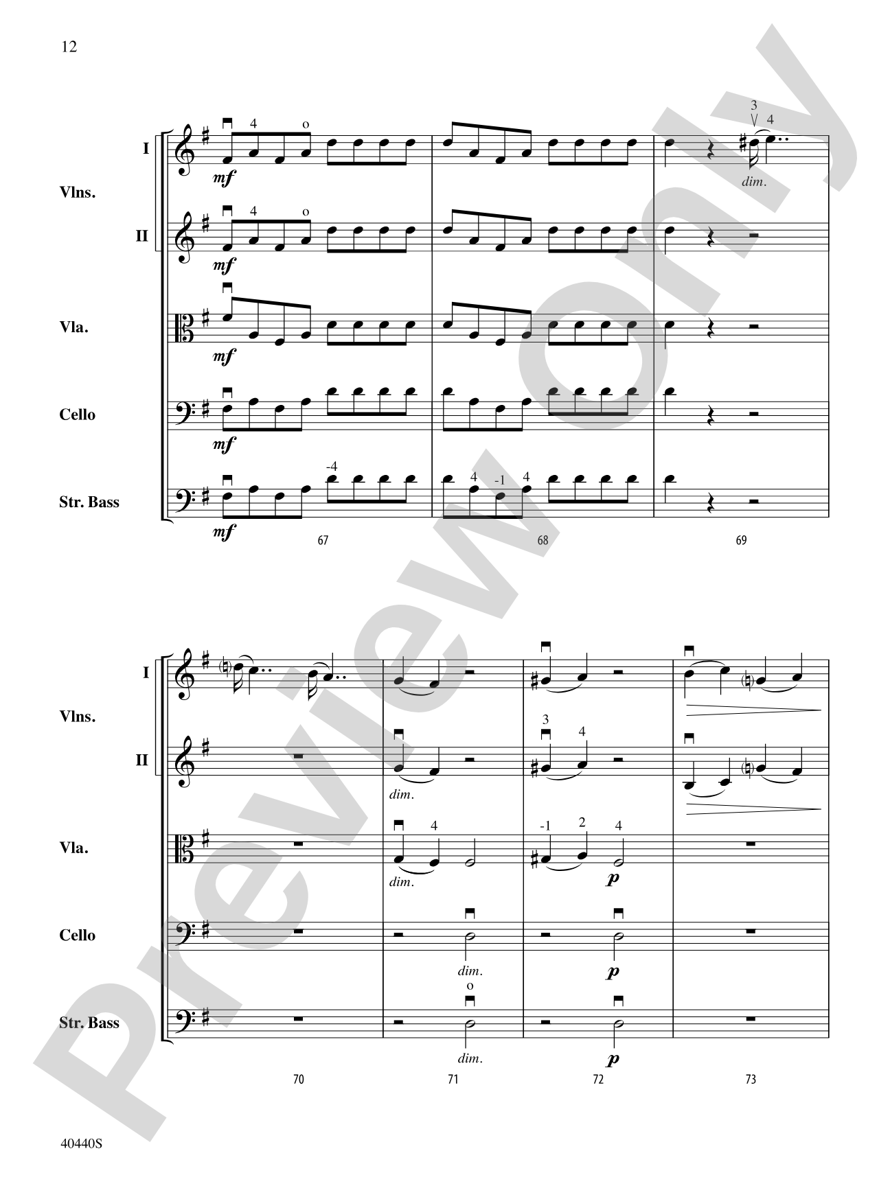 Symphony No. 29, K. 201: String Orchestra Conductor Score & Parts