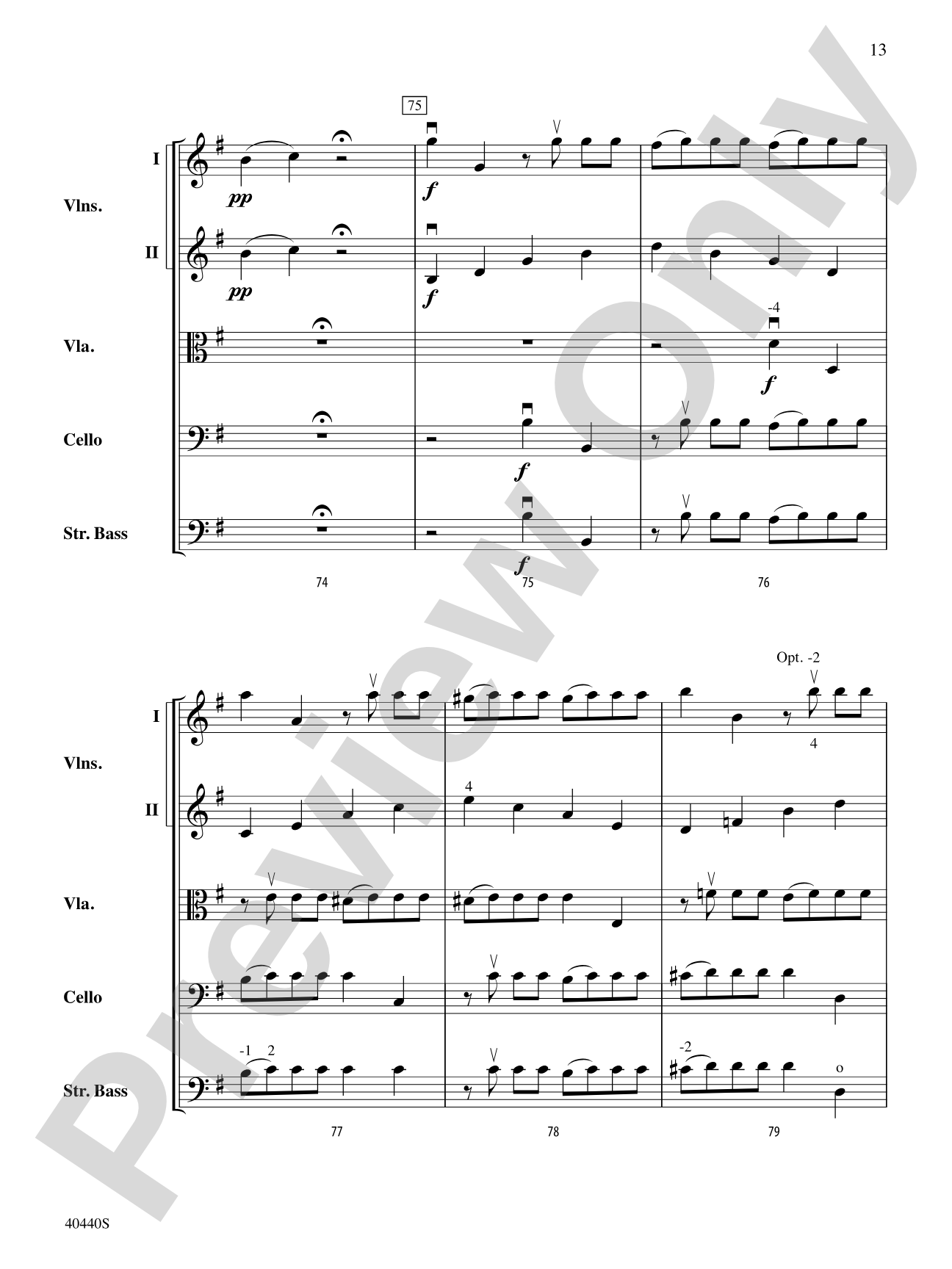 Symphony No. 29, K. 201: String Orchestra Conductor Score & Parts