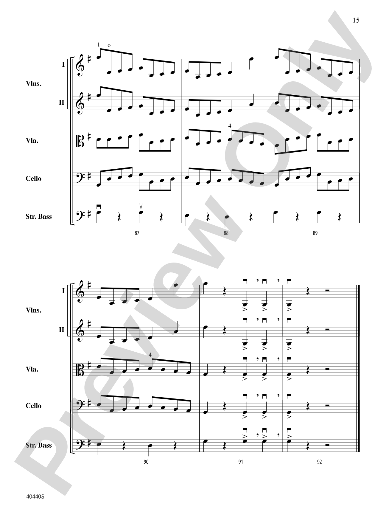 Symphony No. 29, K. 201: String Orchestra Conductor Score & Parts
