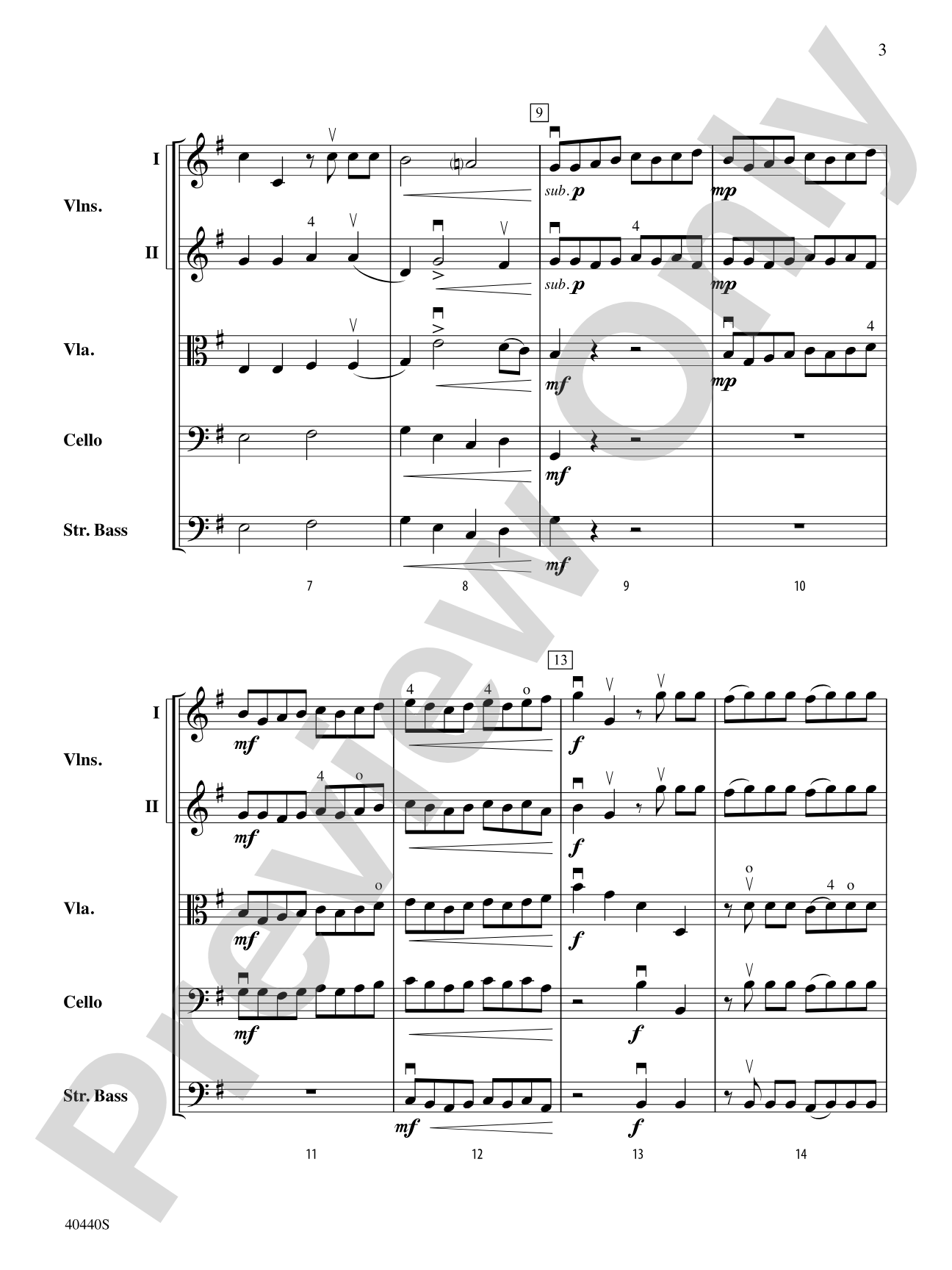 Symphony No. 29, K. 201: String Orchestra Conductor Score & Parts