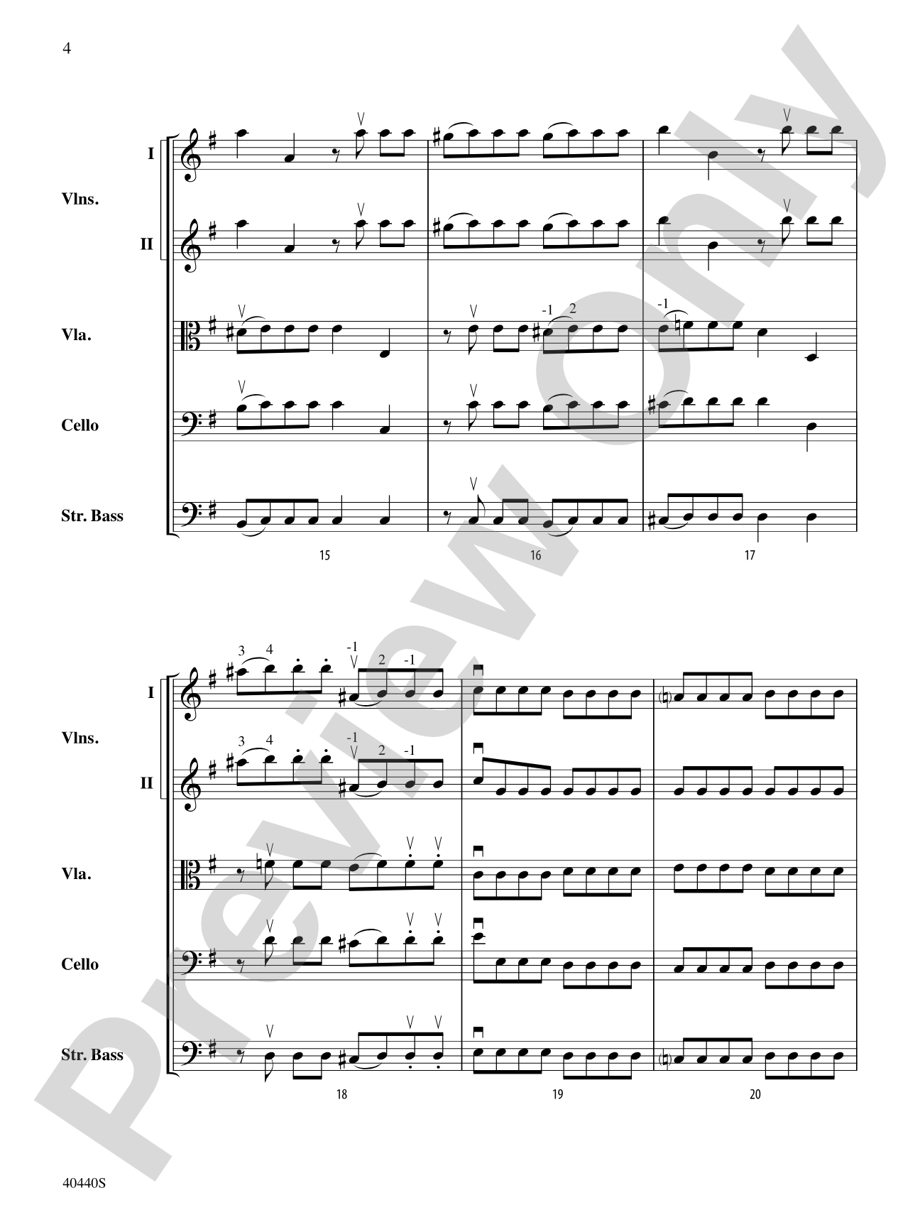 Symphony No. 29, K. 201: String Orchestra Conductor Score & Parts