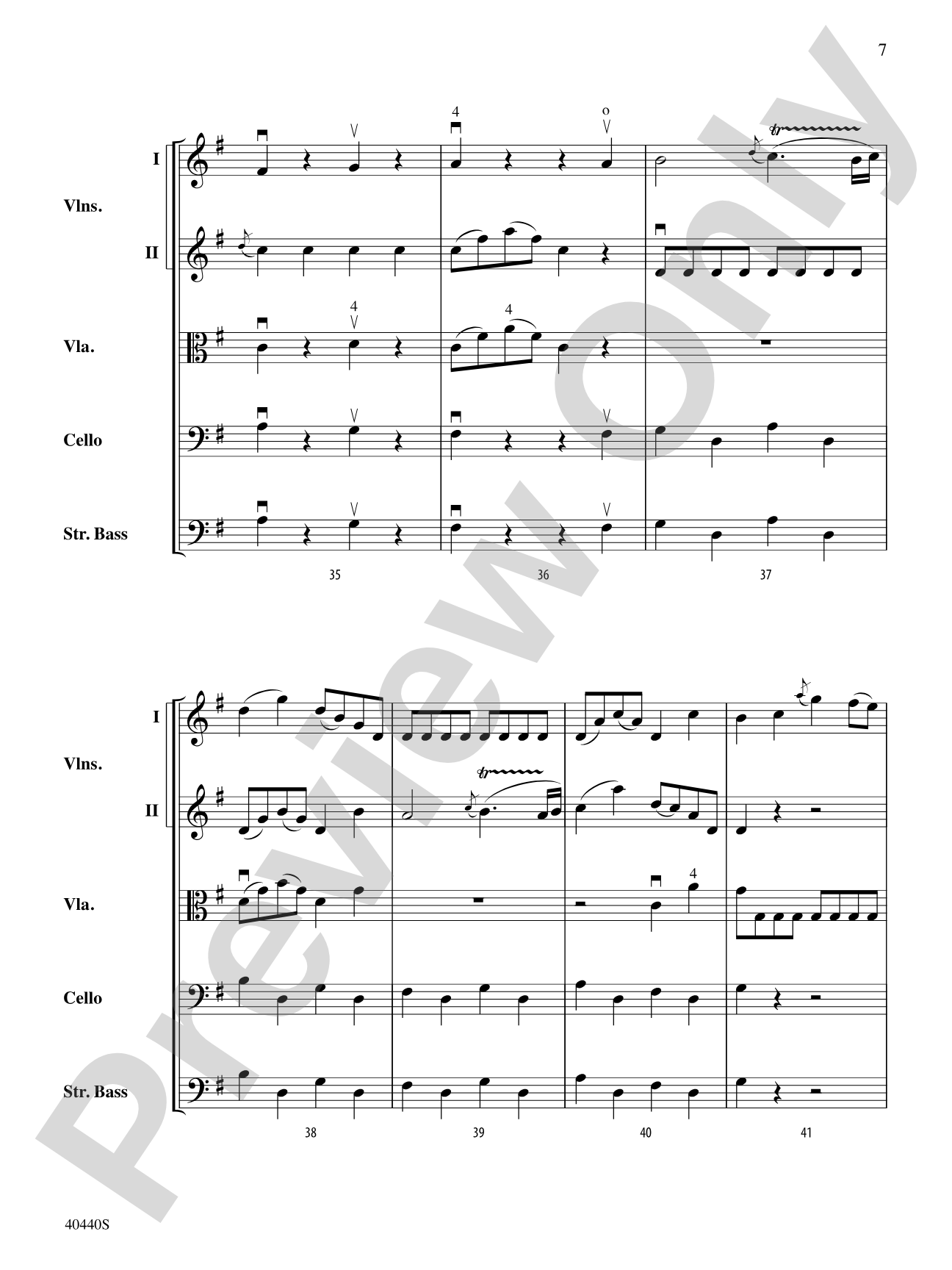 Symphony No. 29, K. 201: String Orchestra Conductor Score & Parts