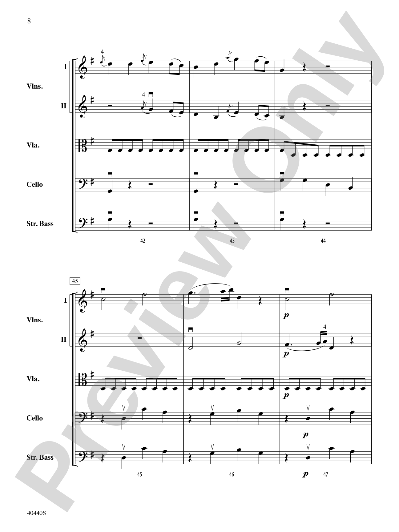 Symphony No. 29, K. 201: String Orchestra Conductor Score & Parts