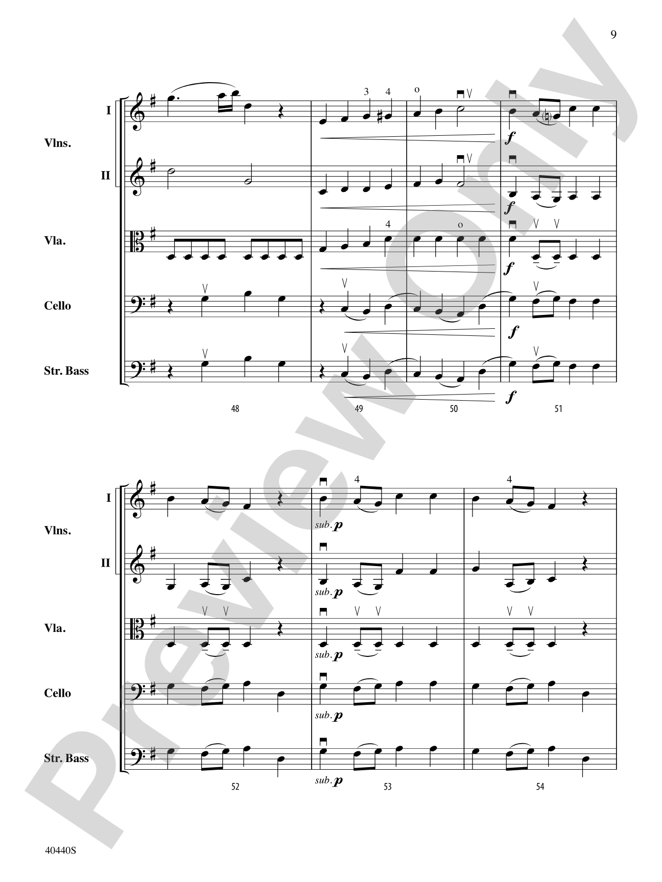 Symphony No. 29, K. 201: String Orchestra Conductor Score & Parts