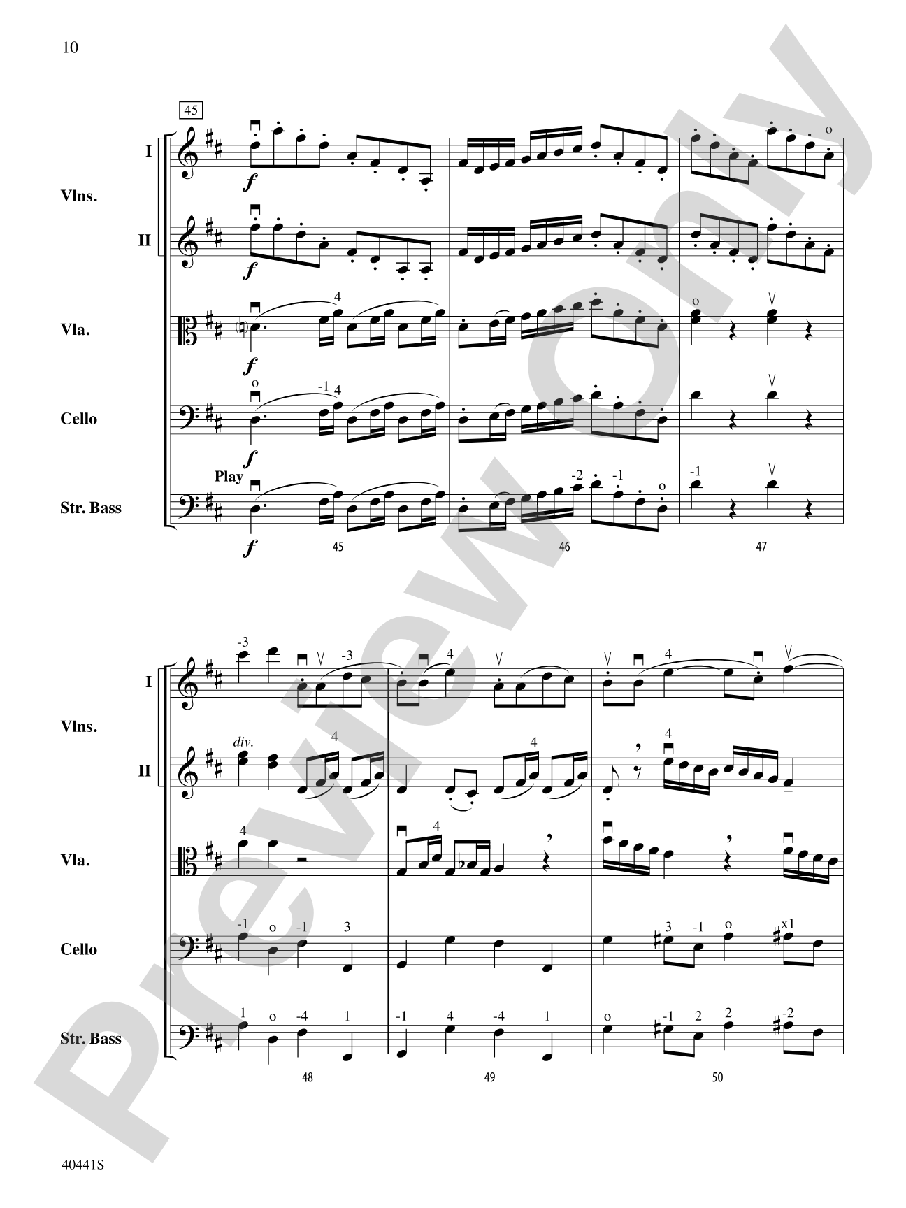 Sinfonia No. 2 in D Major: String Orchestra Conductor Score & Parts