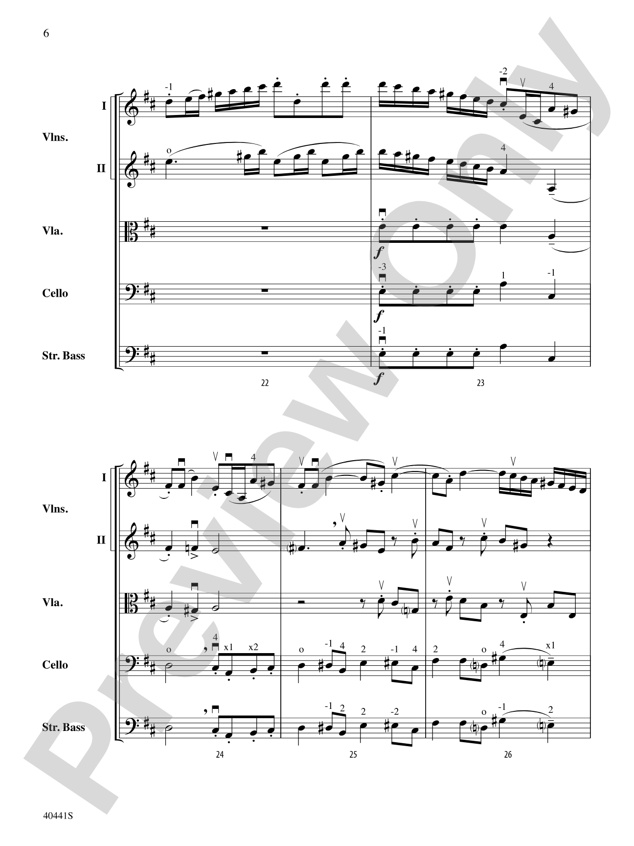 Sinfonia No. 2 in D Major: String Orchestra Conductor Score & Parts