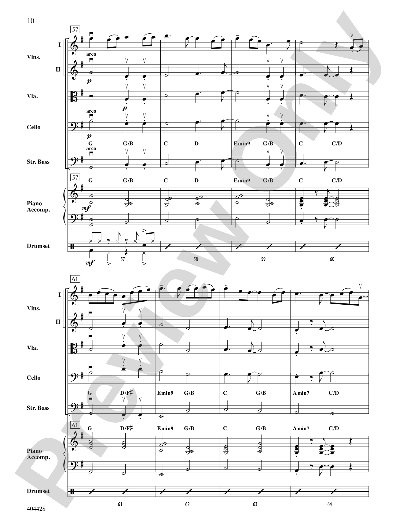 Cascade: String Orchestra Conductor Score & Parts
