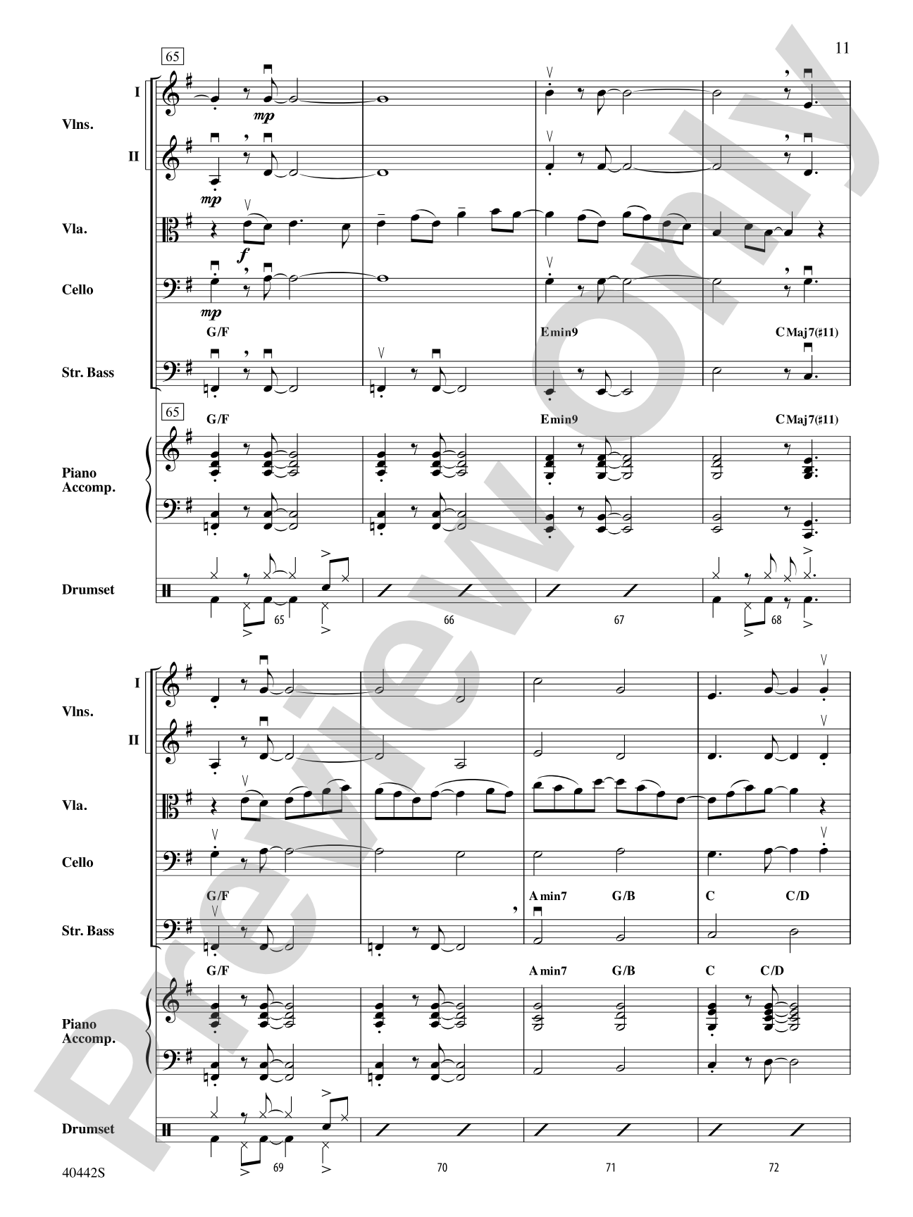 Cascade: String Orchestra Conductor Score & Parts