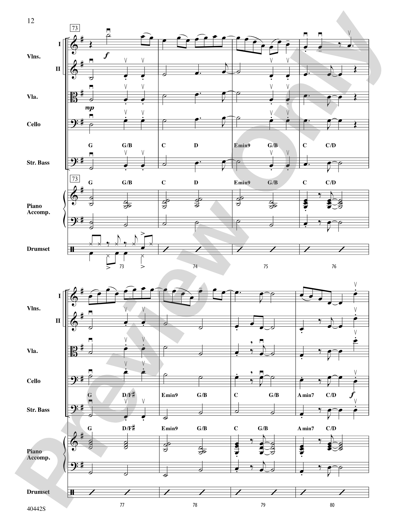 Cascade: String Orchestra Conductor Score & Parts