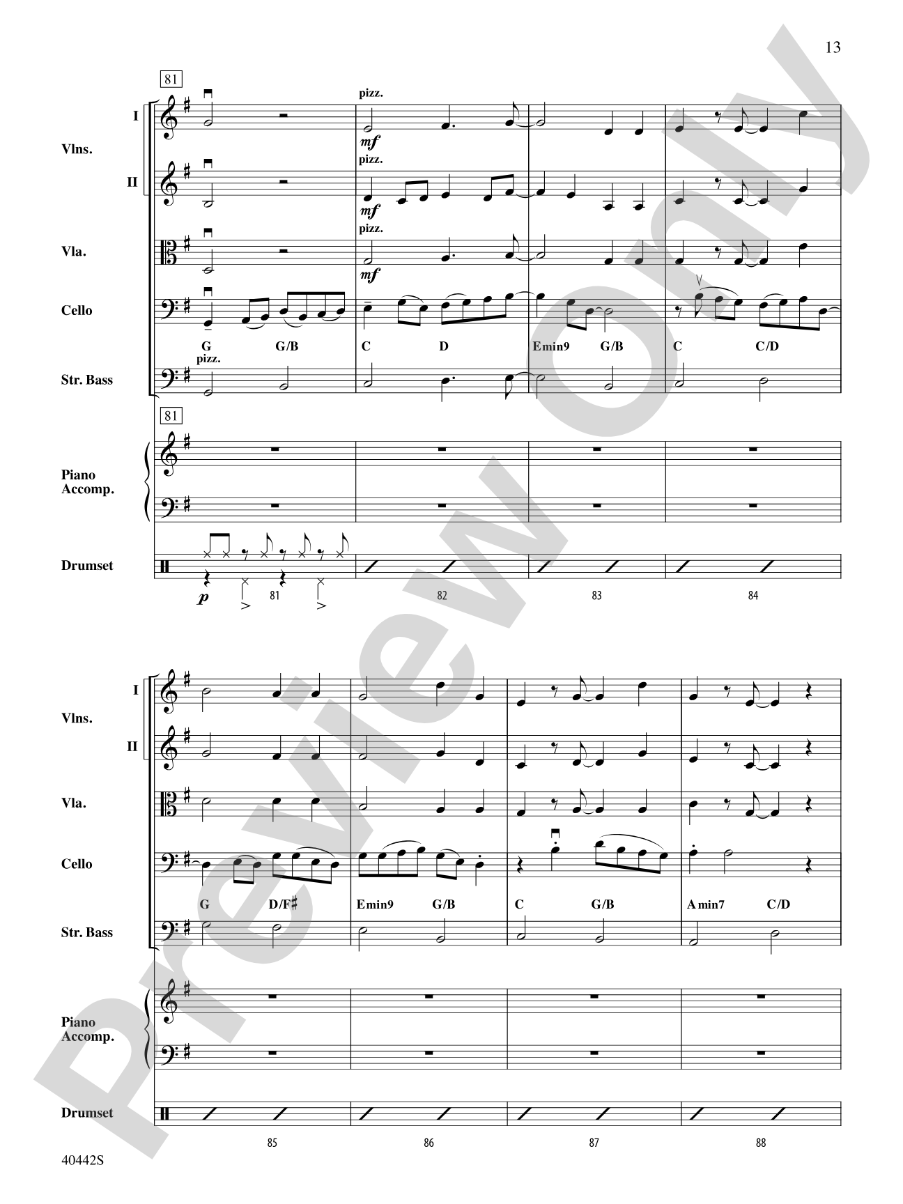 Cascade: String Orchestra Conductor Score & Parts