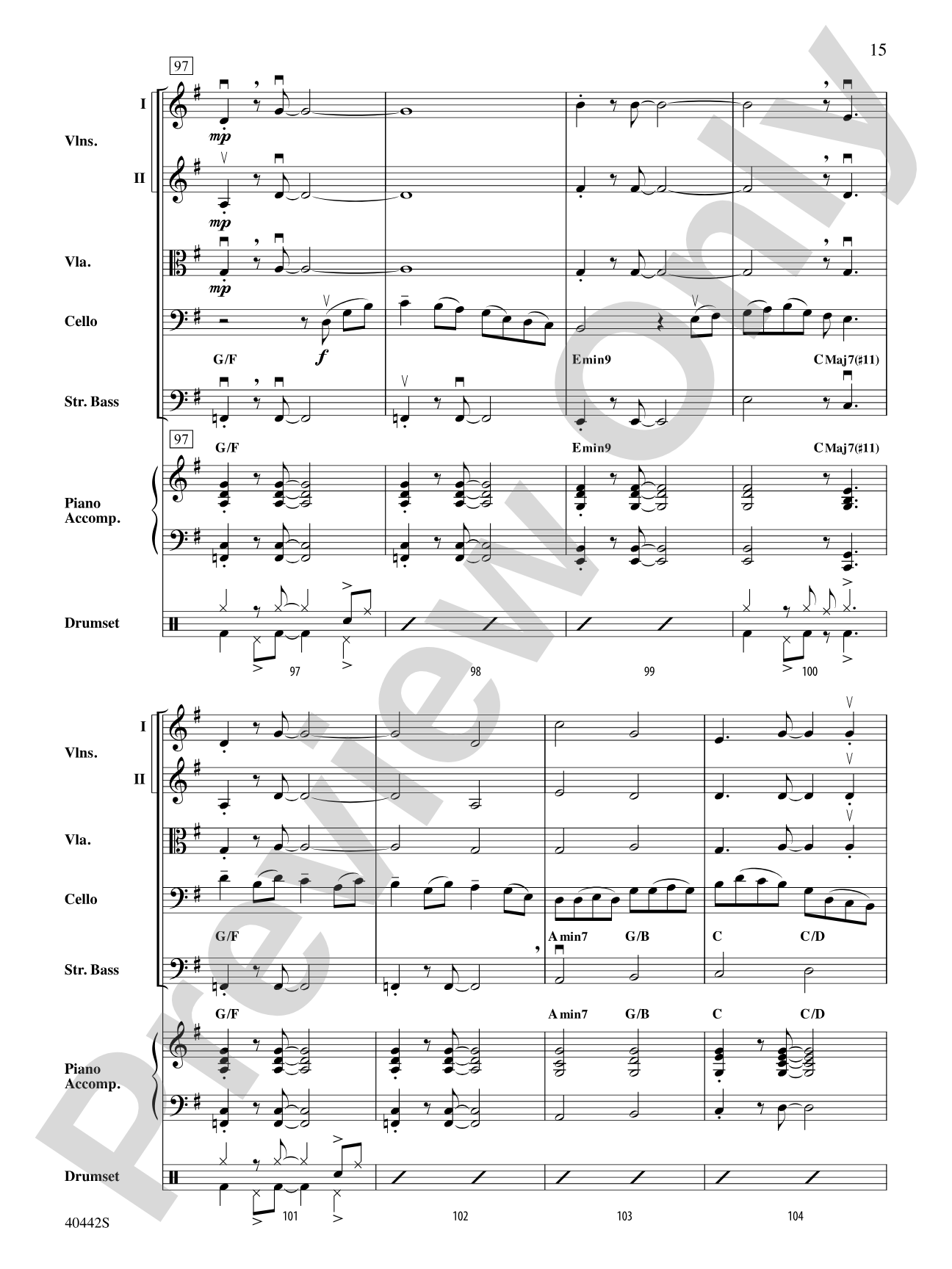 Cascade: String Orchestra Conductor Score & Parts
