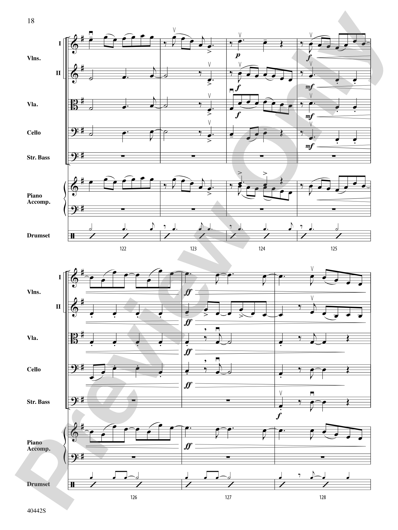 Cascade: String Orchestra Conductor Score & Parts