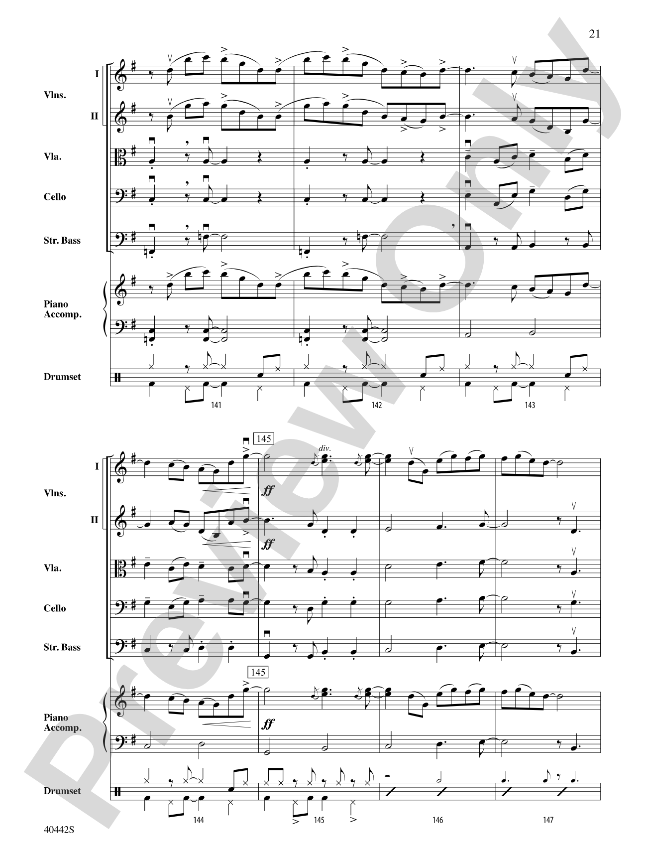 Cascade: String Orchestra Conductor Score & Parts