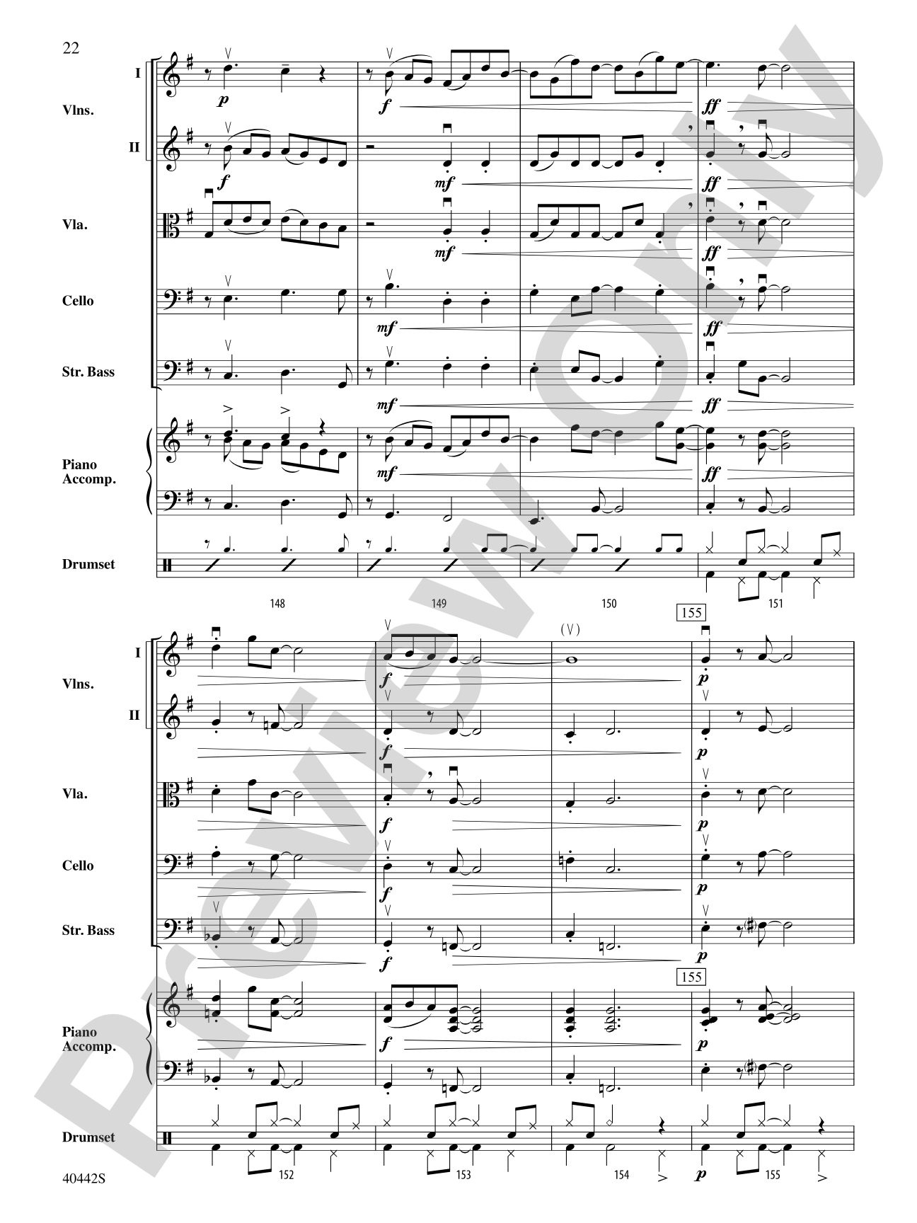 Cascade: String Orchestra Conductor Score & Parts
