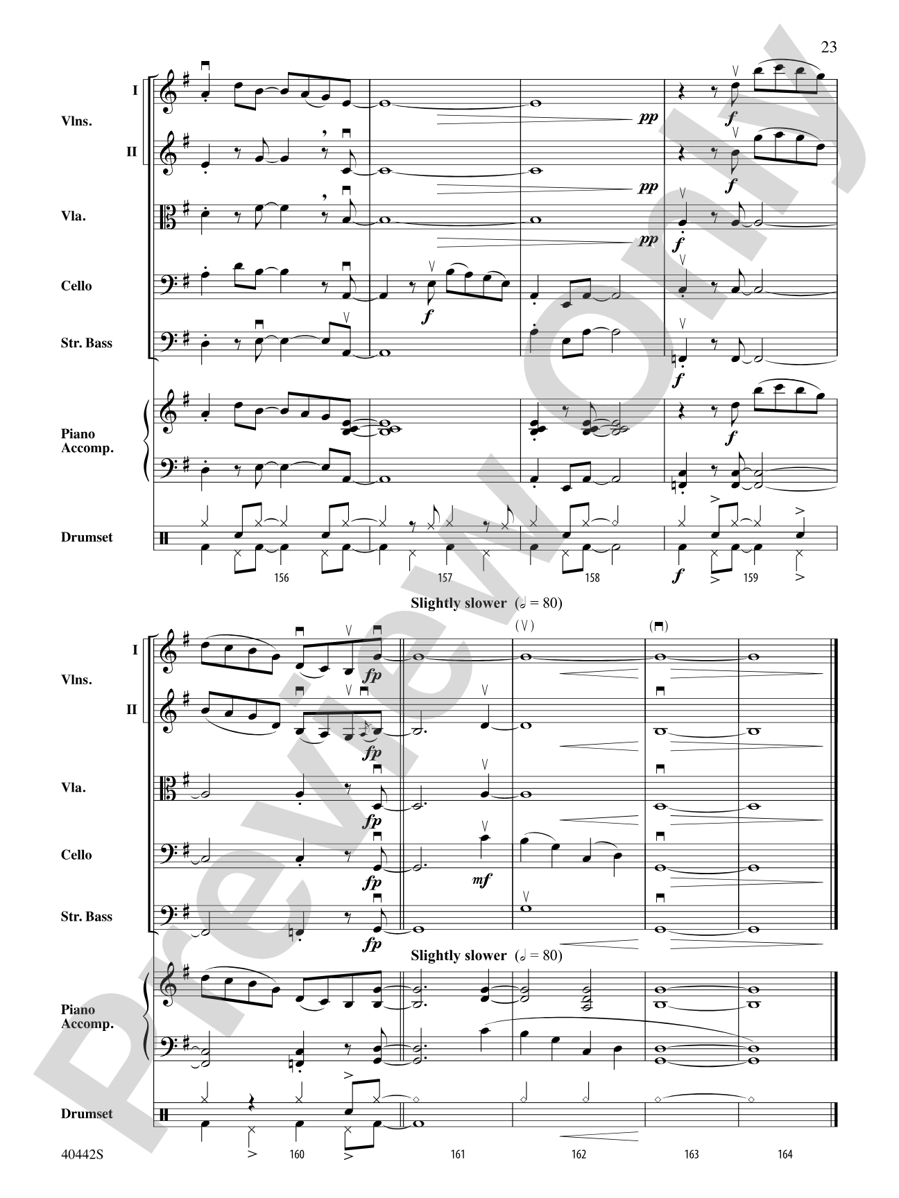 Cascade: String Orchestra Conductor Score & Parts