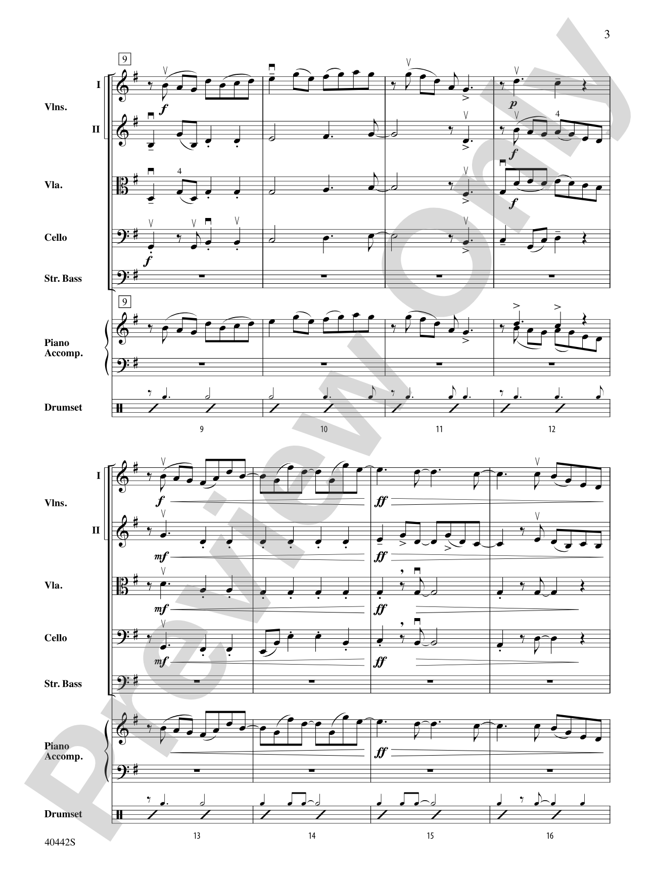 Cascade: String Orchestra Conductor Score & Parts