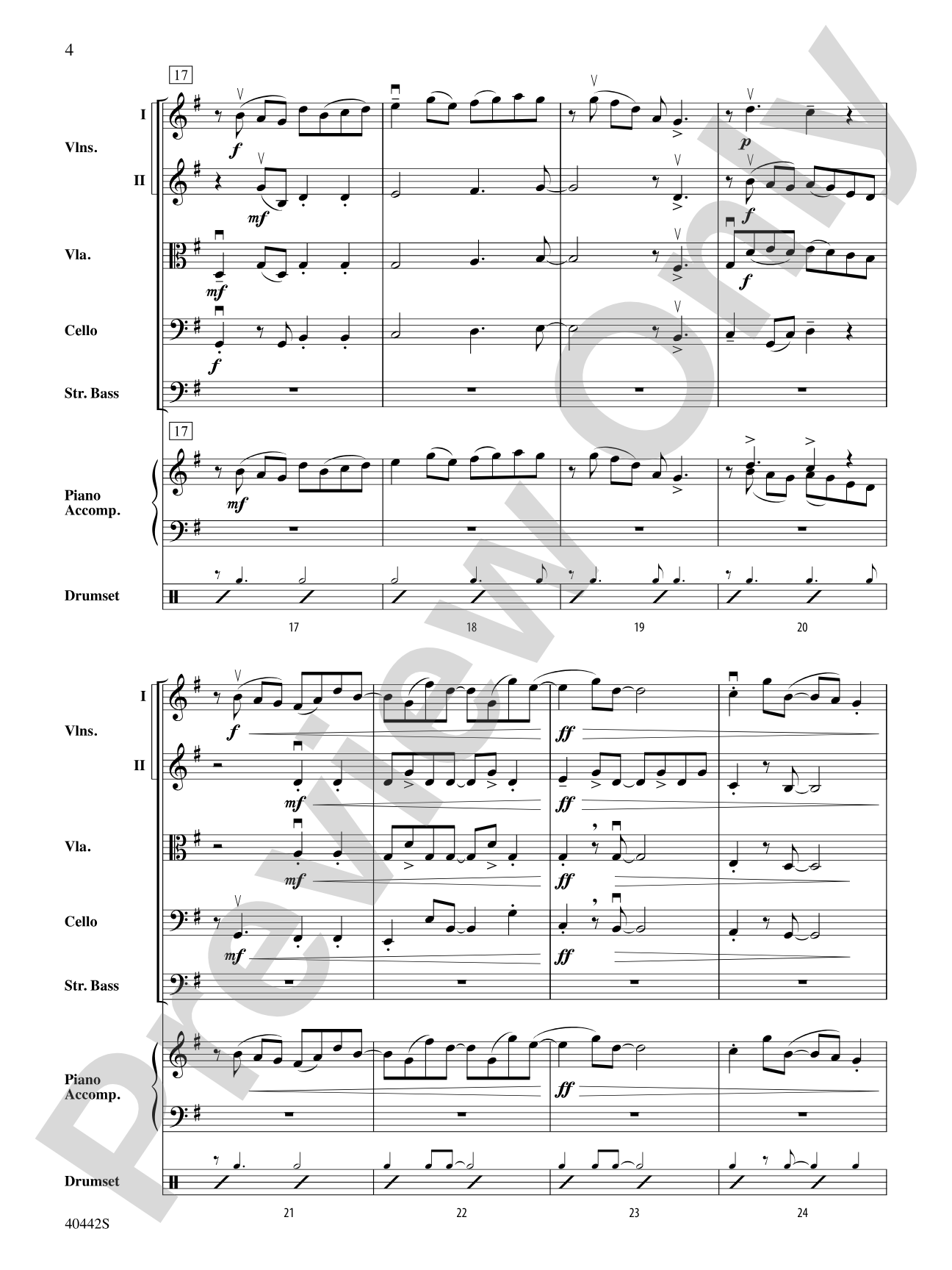 Cascade: String Orchestra Conductor Score & Parts