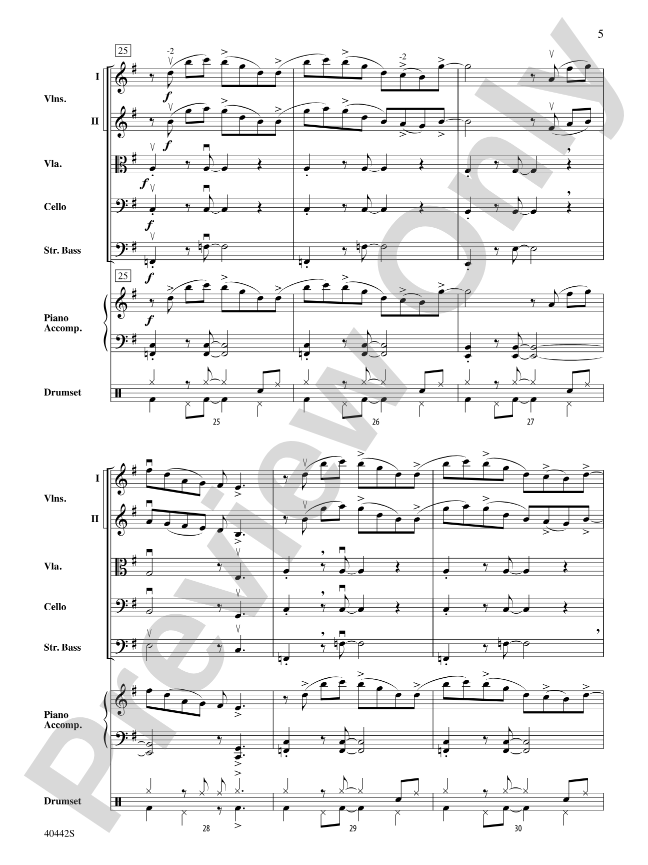 Cascade: String Orchestra Conductor Score & Parts