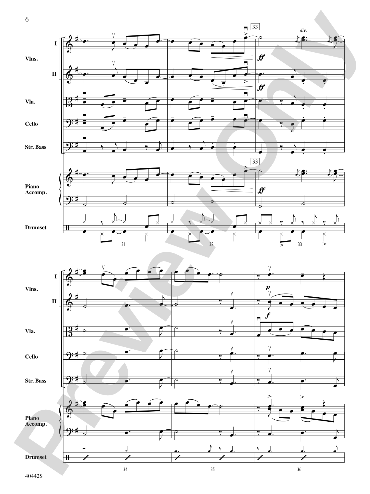Cascade: String Orchestra Conductor Score & Parts