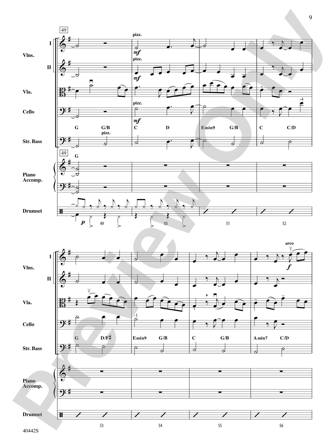 Cascade: String Orchestra Conductor Score & Parts