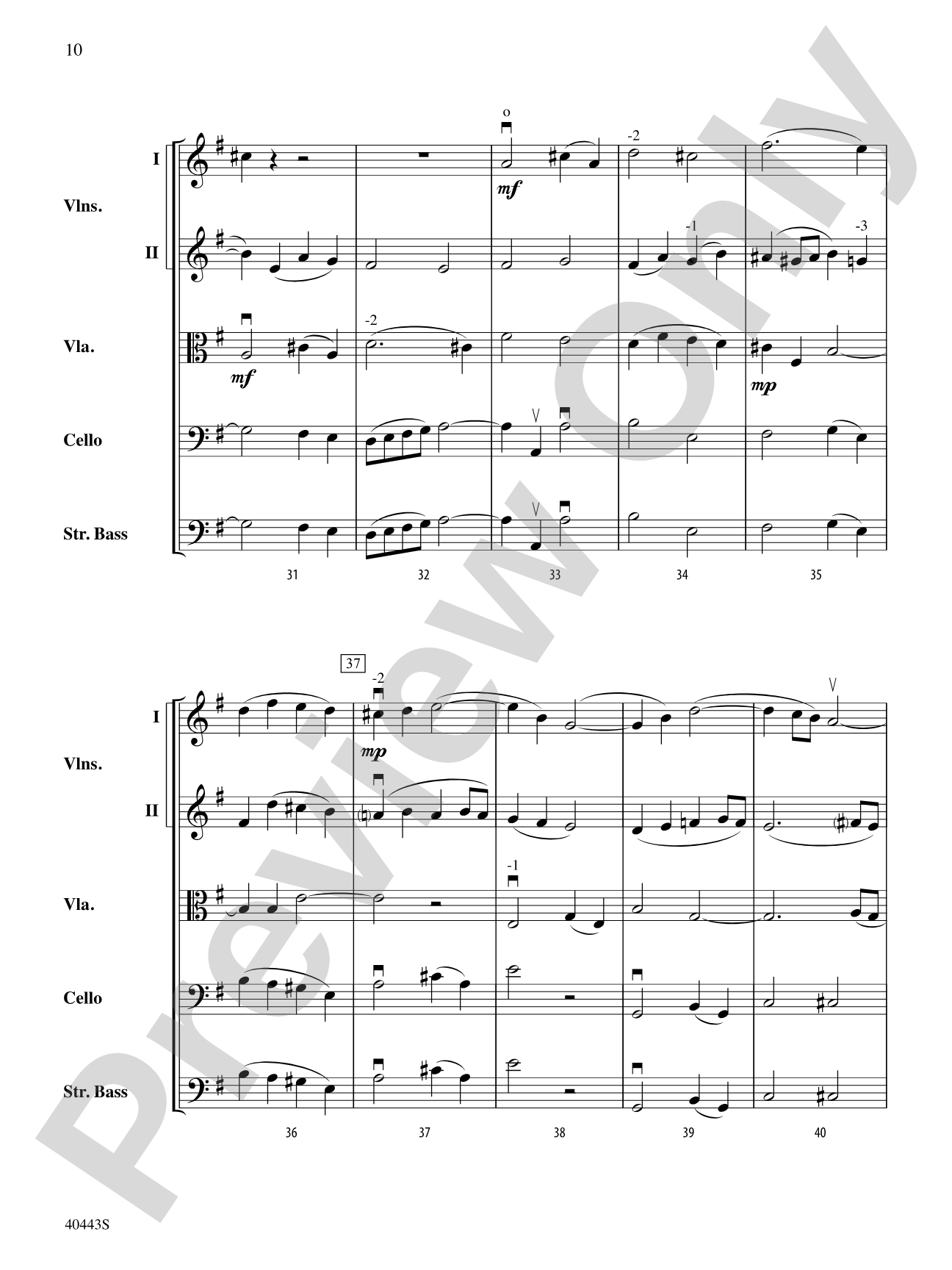 Two Movements from Seven Characteristic Pieces, Op. 7: String Orchestra Conductor Score & Parts