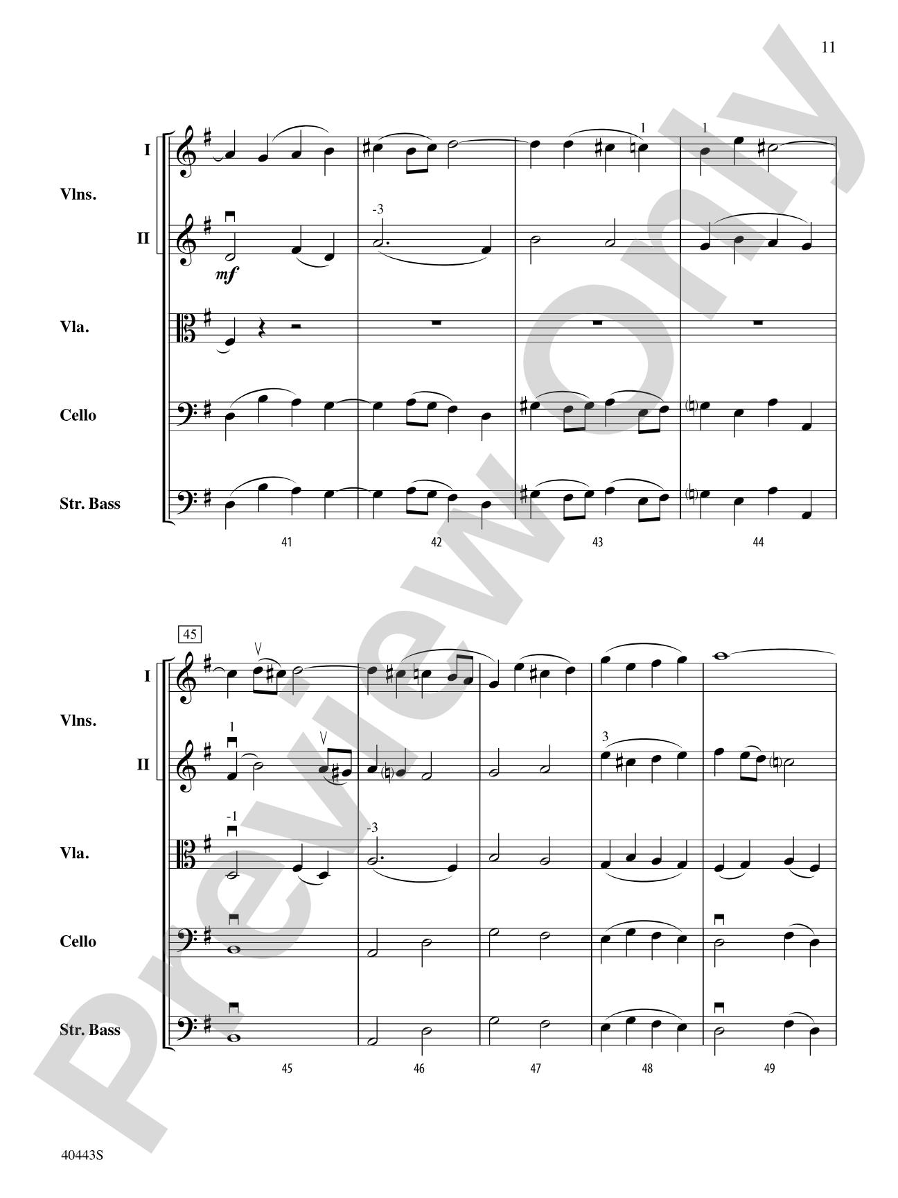 Two Movements from Seven Characteristic Pieces, Op. 7: String Orchestra Conductor Score & Parts