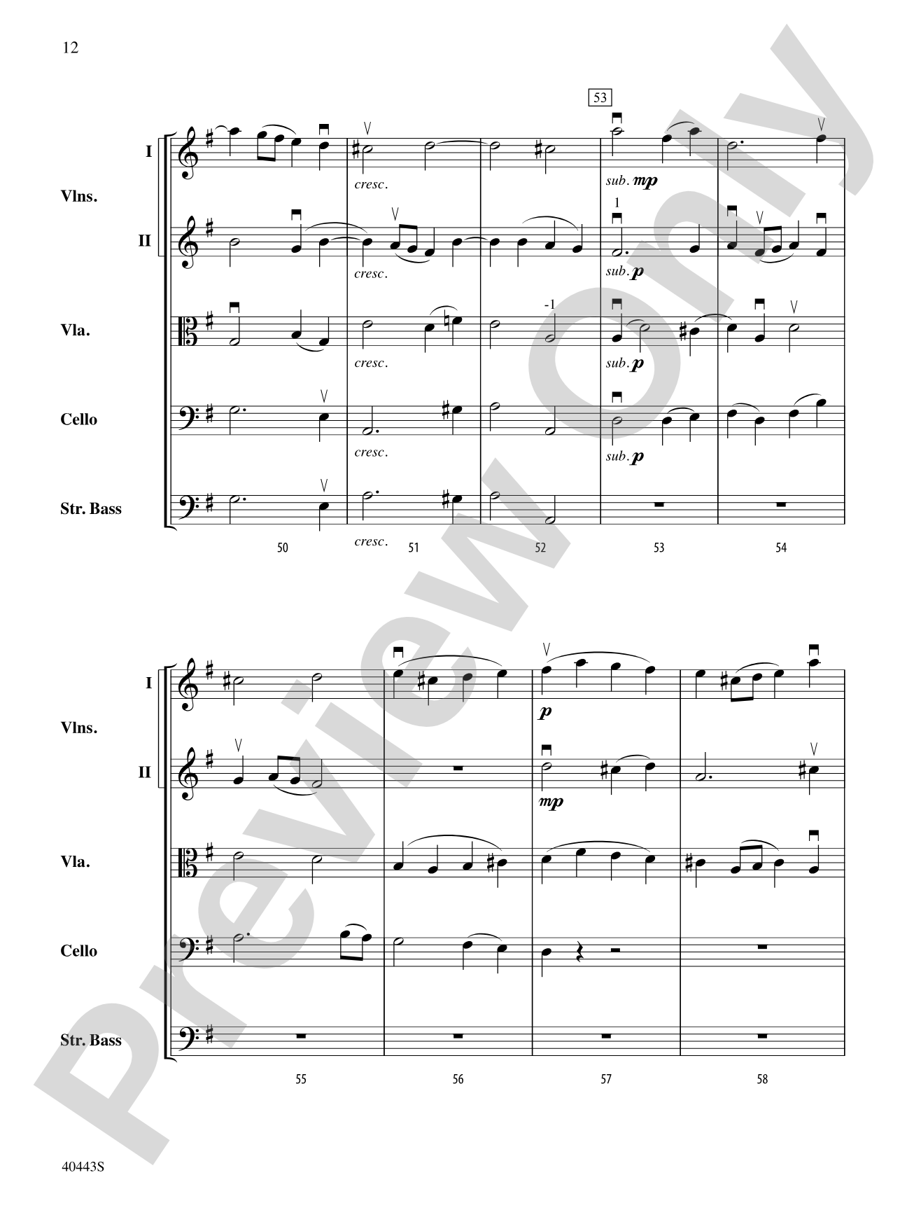 Two Movements from Seven Characteristic Pieces, Op. 7: String Orchestra Conductor Score & Parts