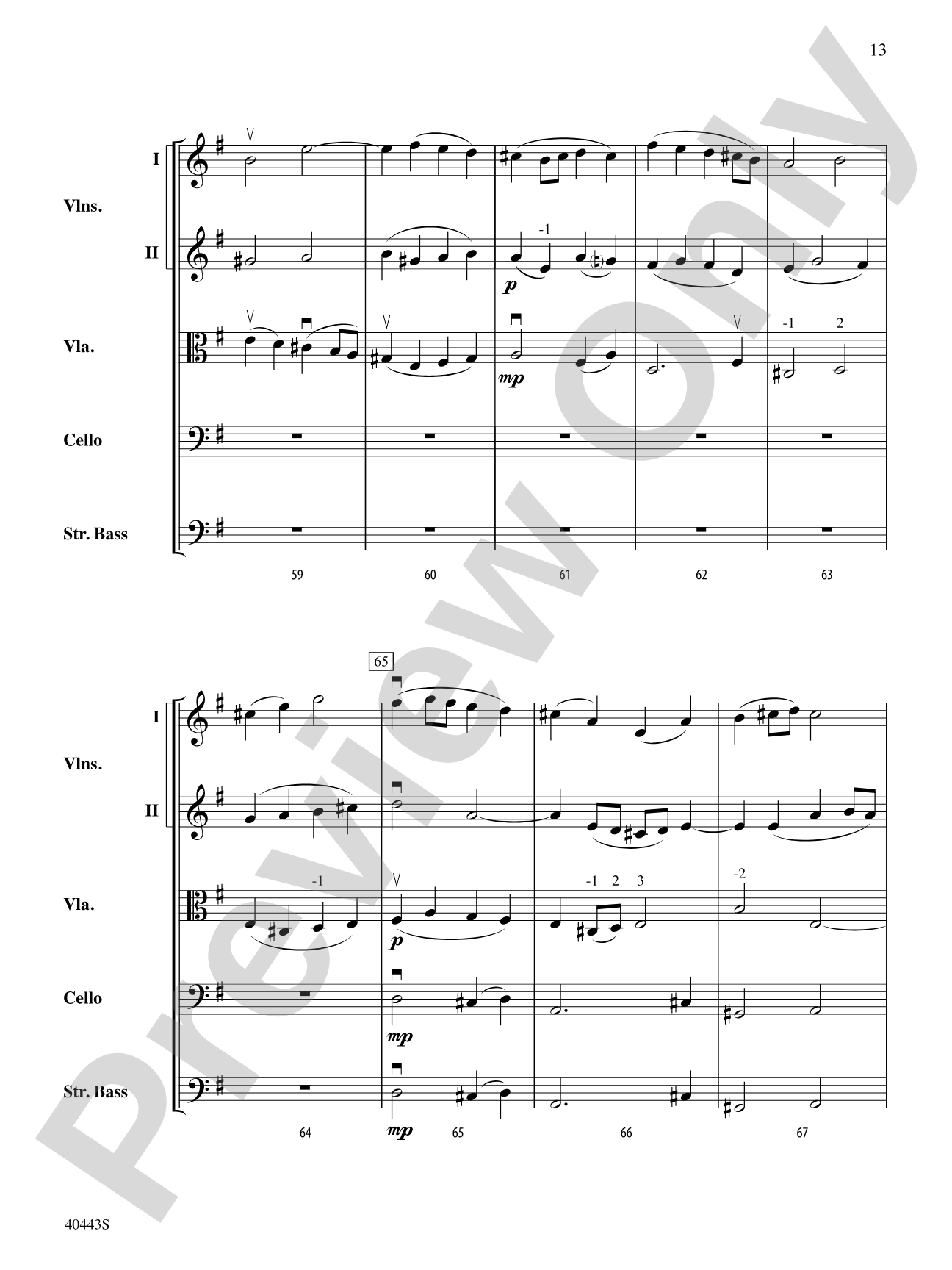Two Movements from Seven Characteristic Pieces, Op. 7: String Orchestra Conductor Score & Parts